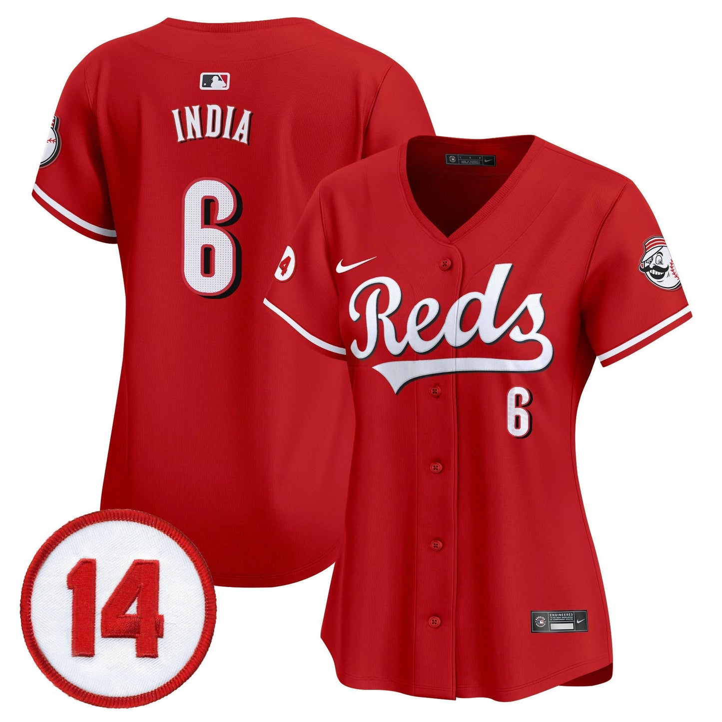 Camisa MLB Women’s Cincinnati Pete Rose Patch Vapor Premier Limited Jersey