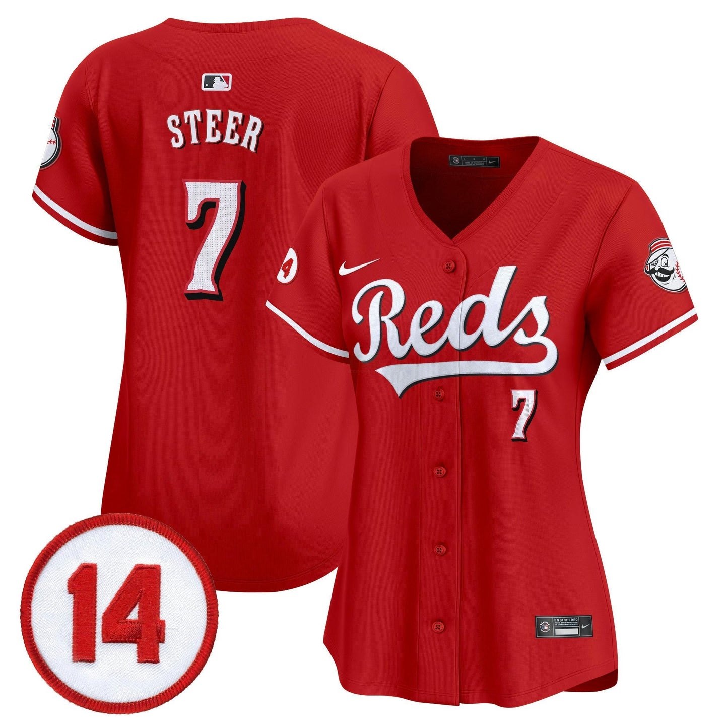 Camisa MLB Women’s Cincinnati Pete Rose Patch Vapor Premier Limited Jersey