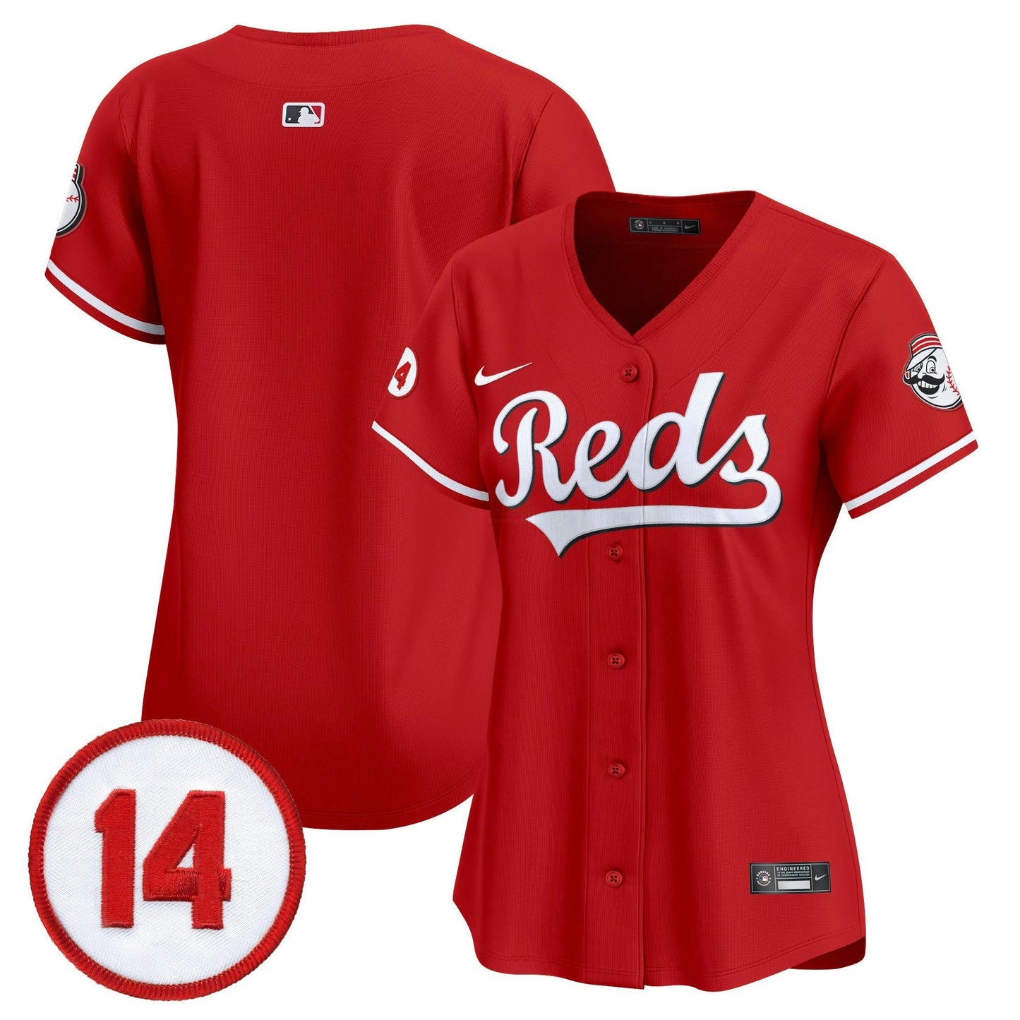 Camisa MLB Women’s Cincinnati Pete Rose Patch Vapor Premier Limited Jersey