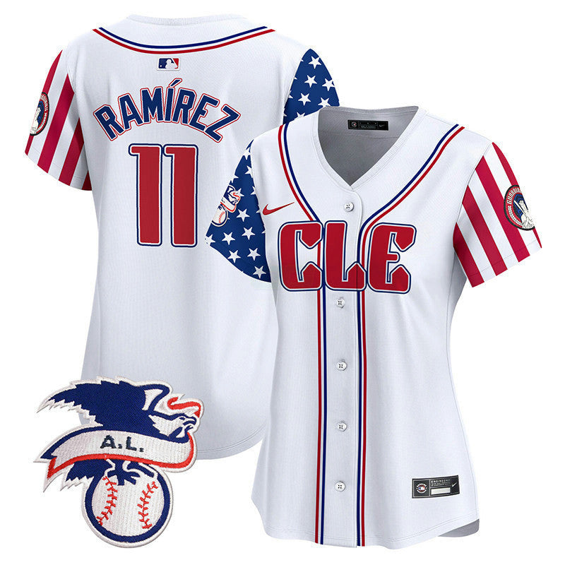 Camisa MLB Women’s Cleveland 2024 Fourth of July Vapor Premier Limited Jersey