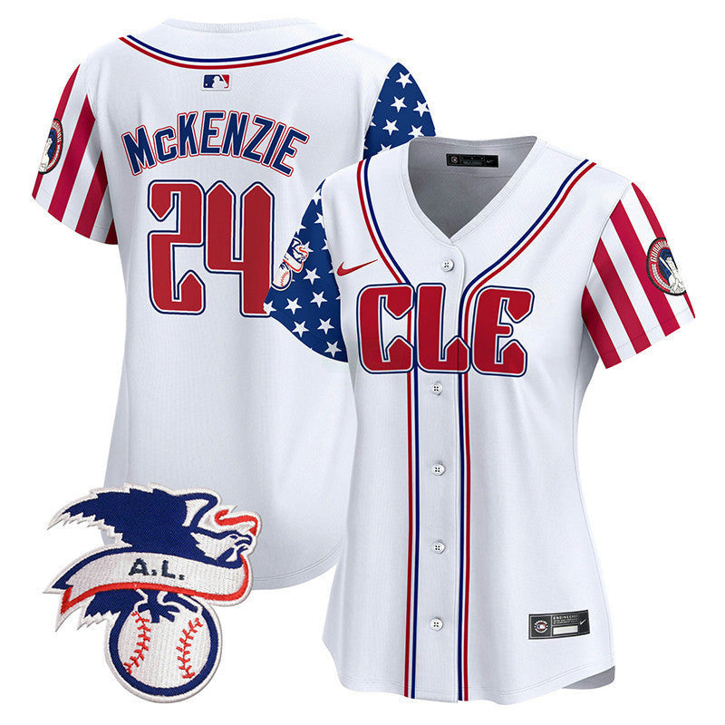 Camisa MLB Women’s Cleveland 2024 Fourth of July Vapor Premier Limited Jersey