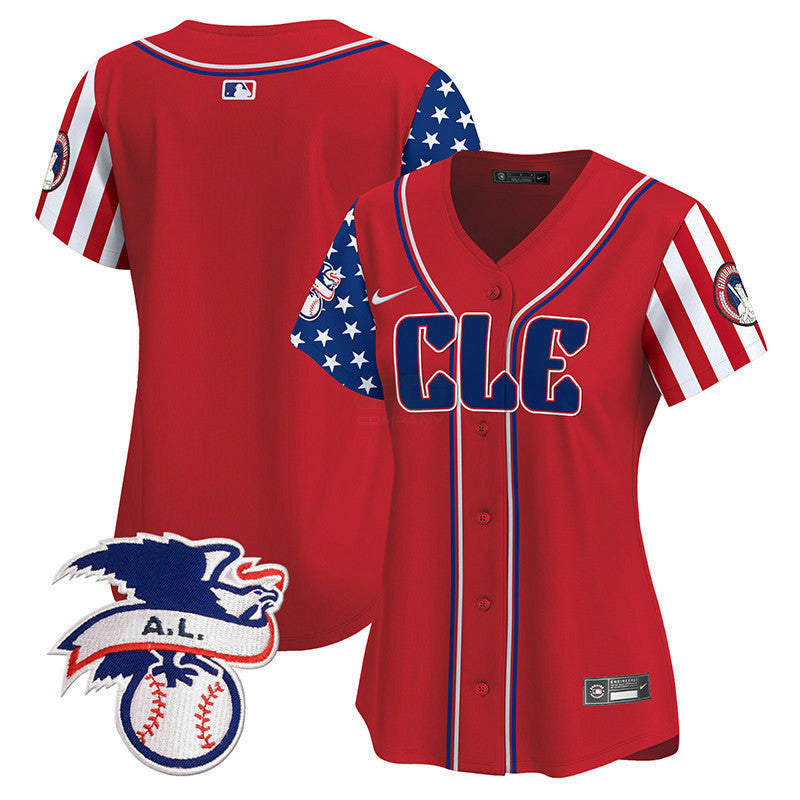 Camisa MLB Women’s Cleveland 2024 Fourth of July Vapor Premier Limited Jersey