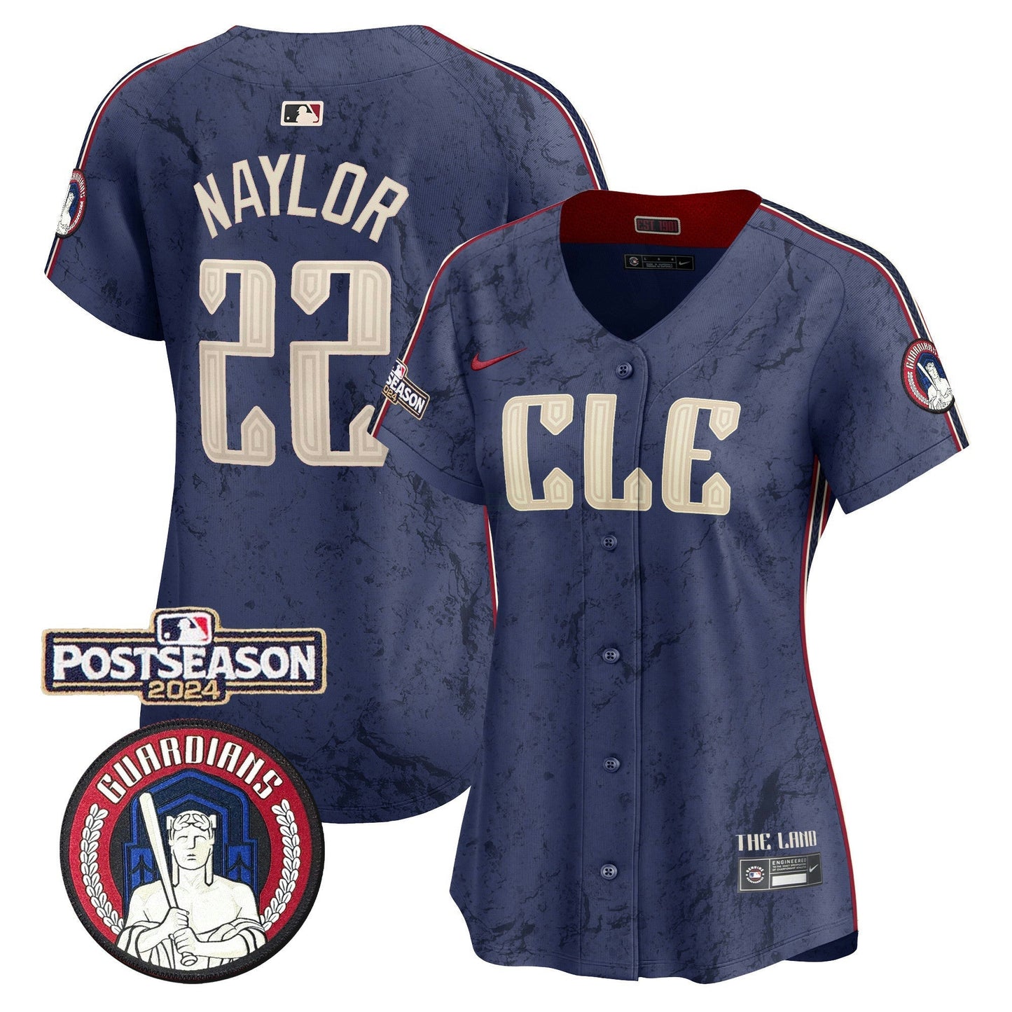 Camisa MLB Women’s Cleveland 2024 Postseason Patch City Connect Vapor Premier Limited Jersey