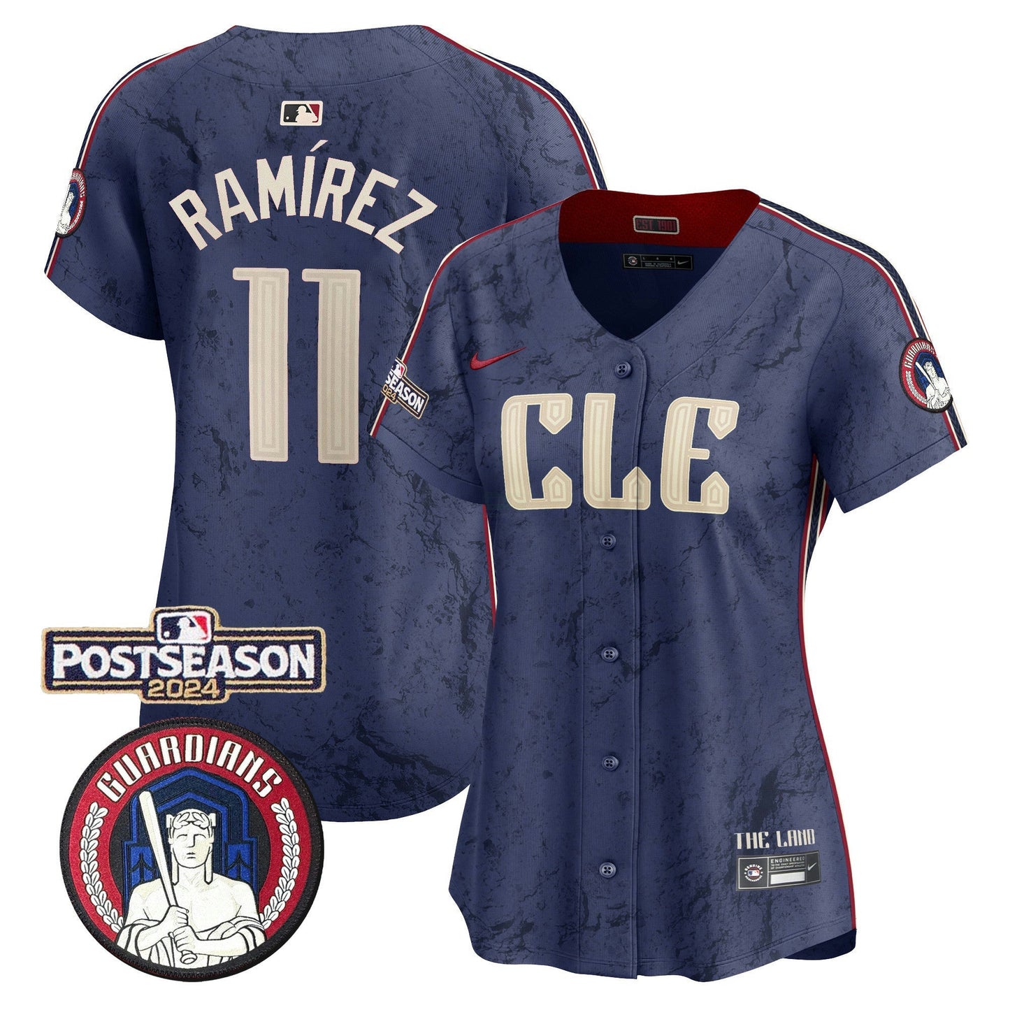 Camisa MLB Women’s Cleveland 2024 Postseason Patch City Connect Vapor Premier Limited Jersey