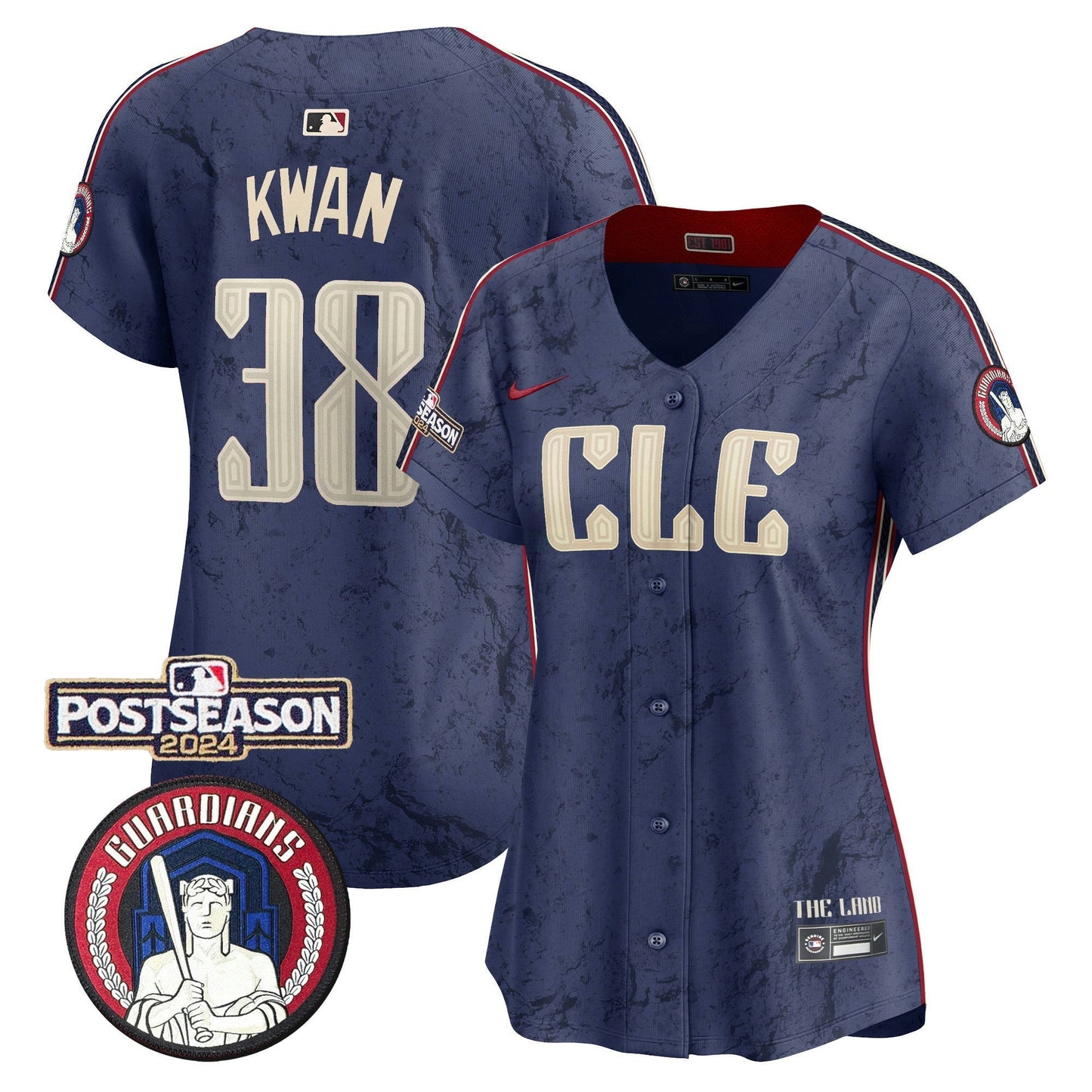 Camisa MLB Women’s Cleveland 2024 Postseason Patch City Connect Vapor Premier Limited Jersey