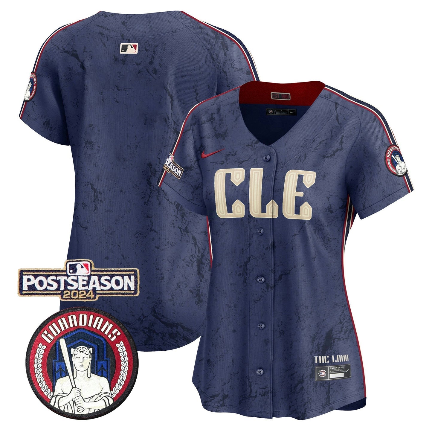 Camisa MLB Women’s Cleveland 2024 Postseason Patch City Connect Vapor Premier Limited Jersey