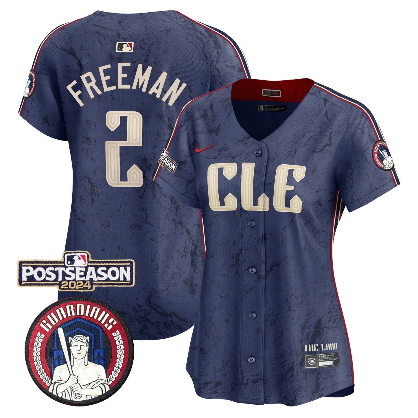 Camisa MLB Women’s Cleveland 2024 Postseason Patch City Connect Vapor Premier Limited Jersey