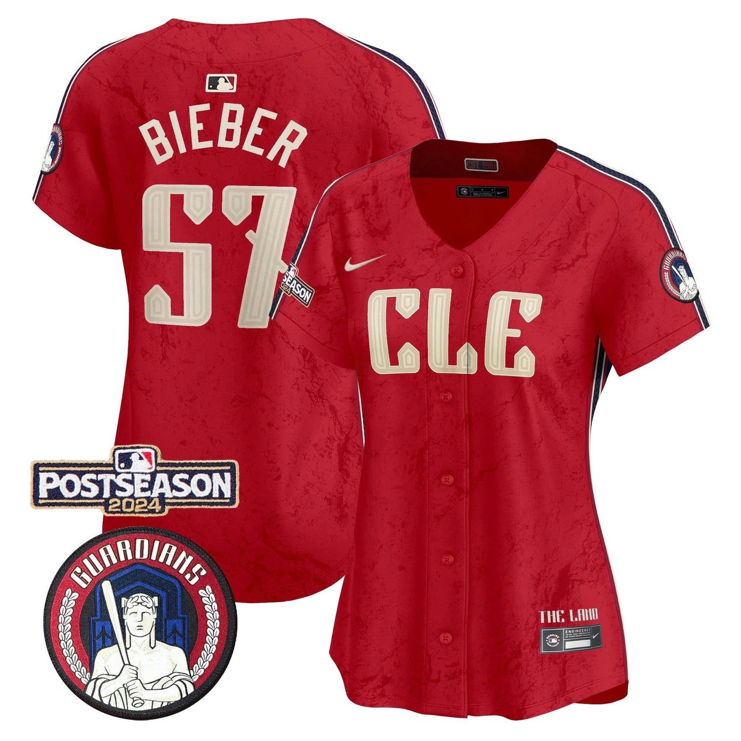 Camisa MLB Women’s Cleveland 2024 Postseason Patch City Connect Vapor Premier Limited Jersey