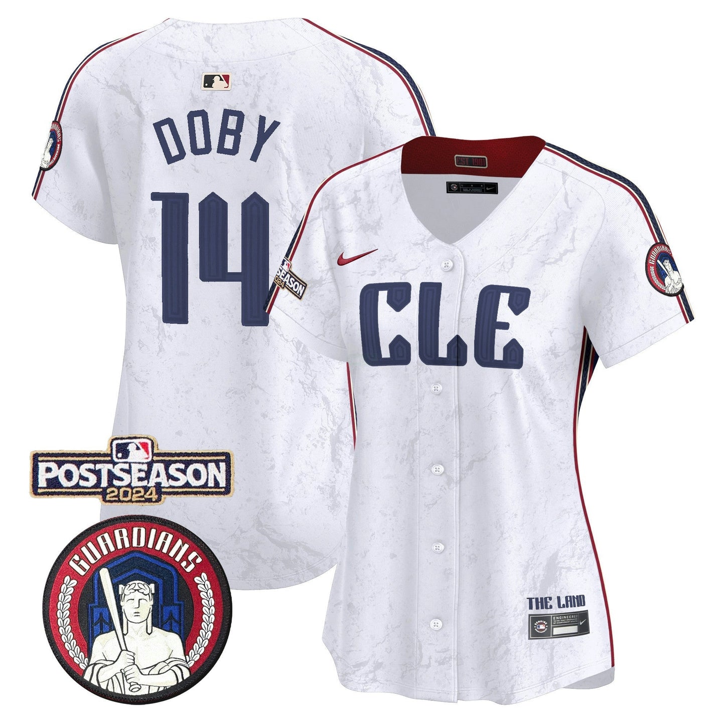 Camisa MLB Women’s Cleveland 2024 Postseason Patch City Connect Vapor Premier Limited Jersey