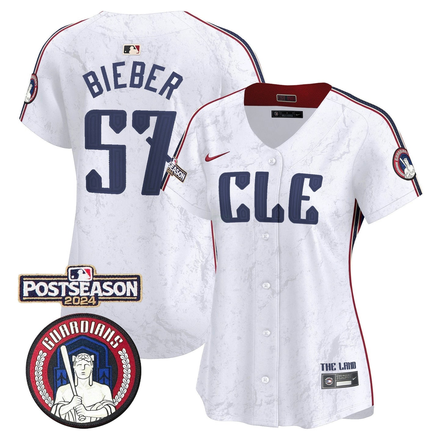 Camisa MLB Women’s Cleveland 2024 Postseason Patch City Connect Vapor Premier Limited Jersey
