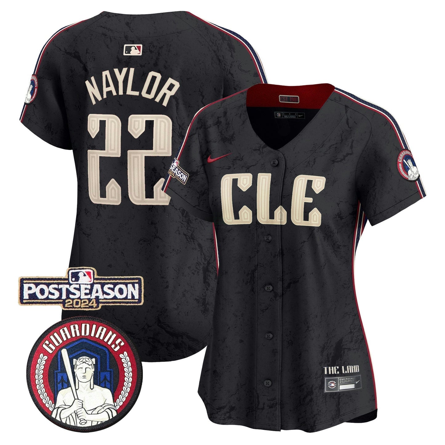 Camisa MLB Women’s Cleveland 2024 Postseason Patch City Connect Vapor Premier Limited Jersey