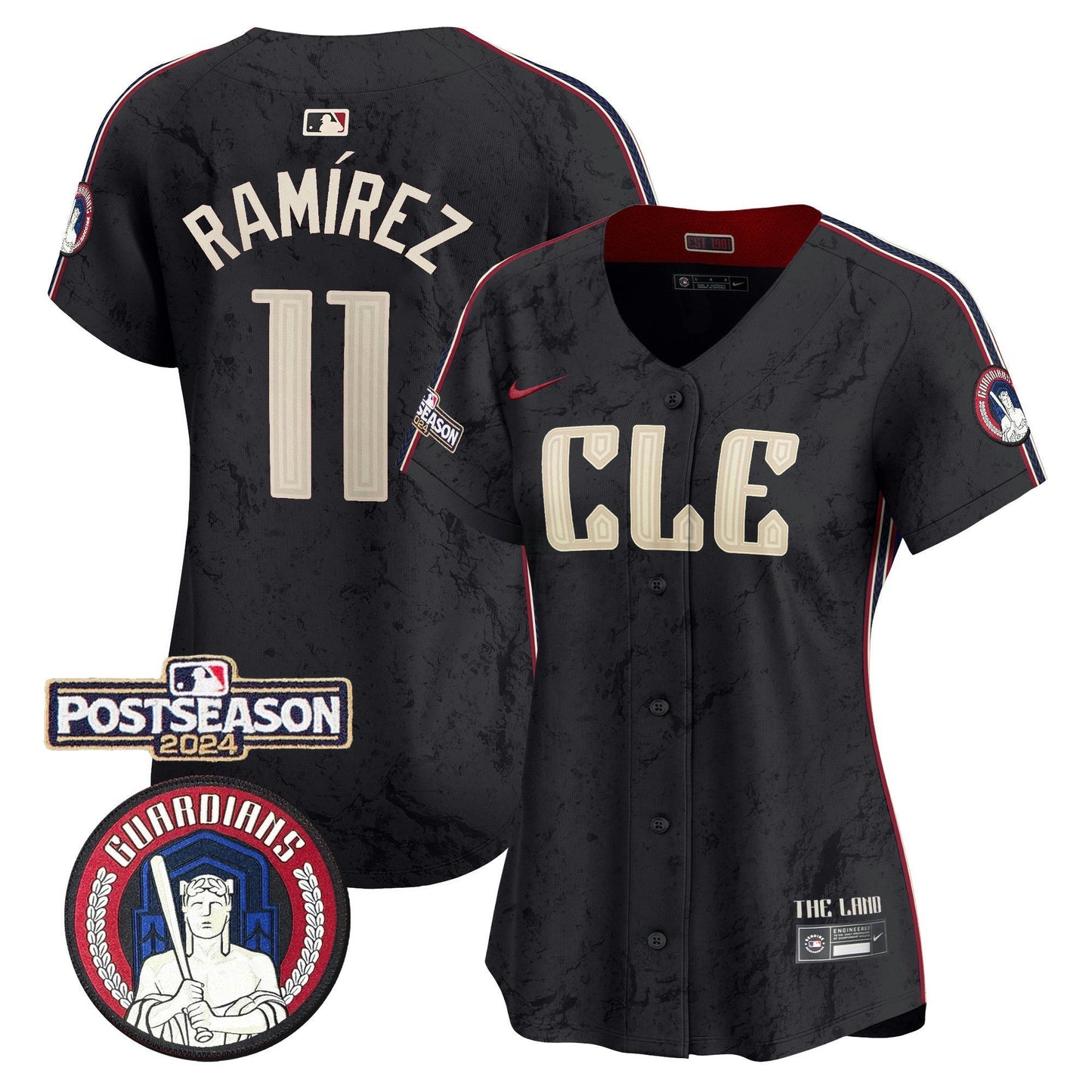 Camisa MLB Women’s Cleveland 2024 Postseason Patch City Connect Vapor Premier Limited Jersey