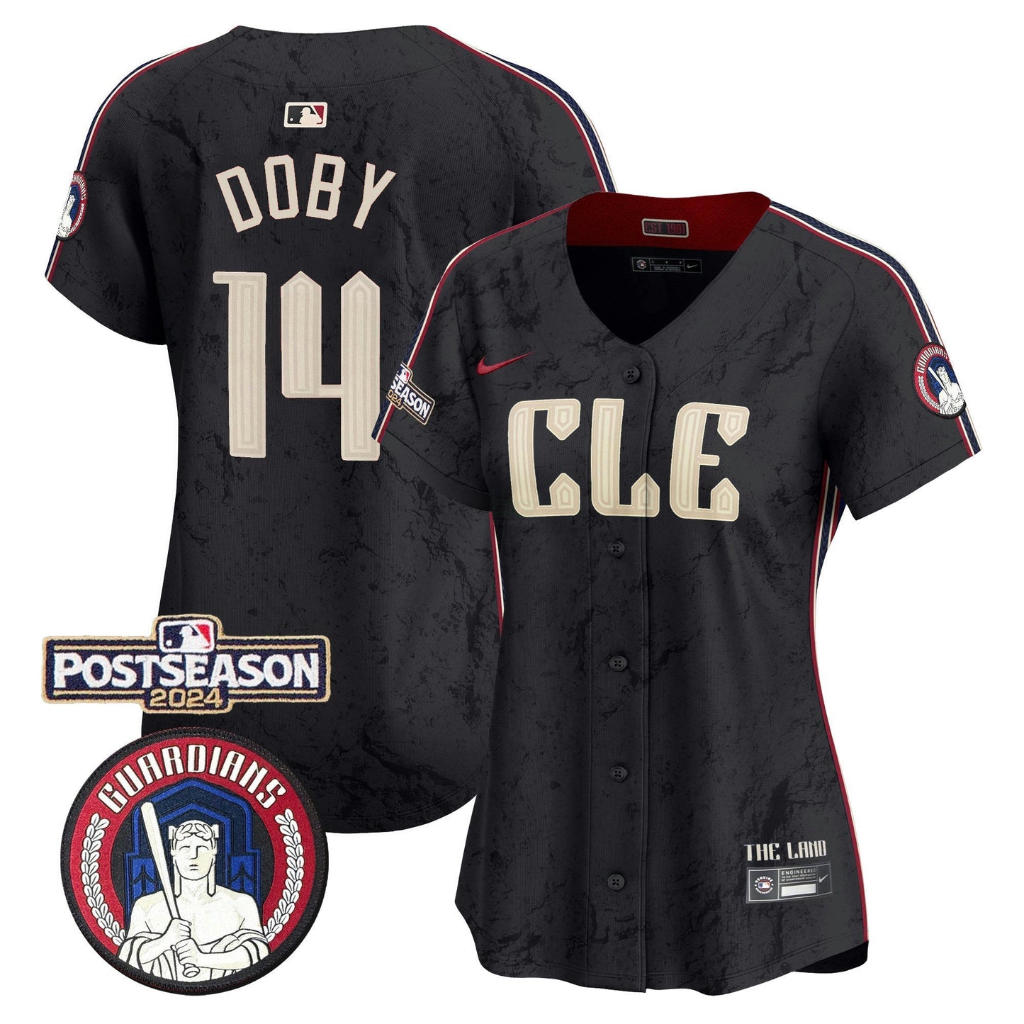 Camisa MLB Women’s Cleveland 2024 Postseason Patch City Connect Vapor Premier Limited Jersey