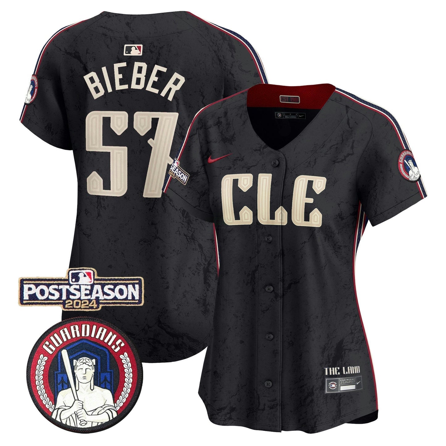 Camisa MLB Women’s Cleveland 2024 Postseason Patch City Connect Vapor Premier Limited Jersey