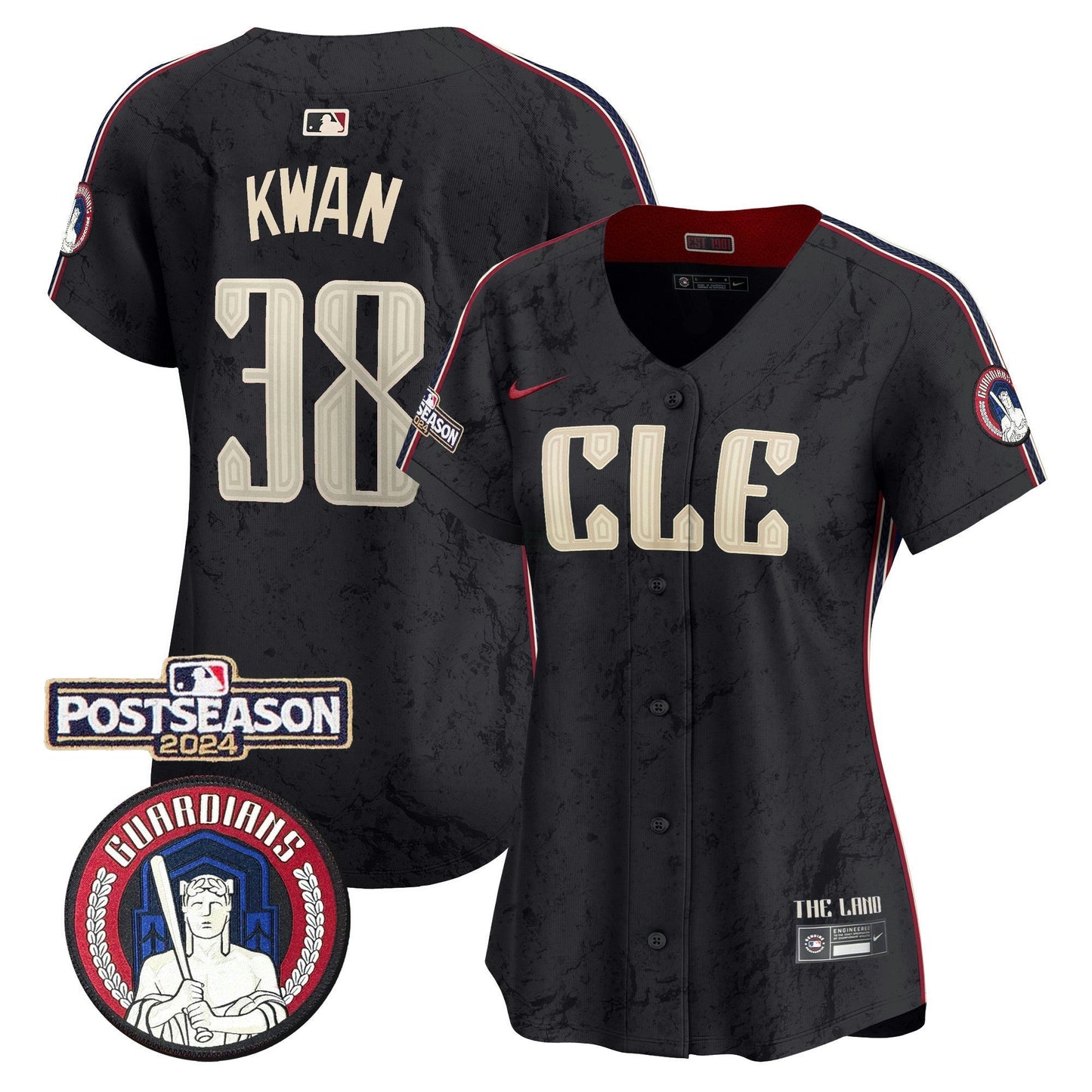Camisa MLB Women’s Cleveland 2024 Postseason Patch City Connect Vapor Premier Limited Jersey