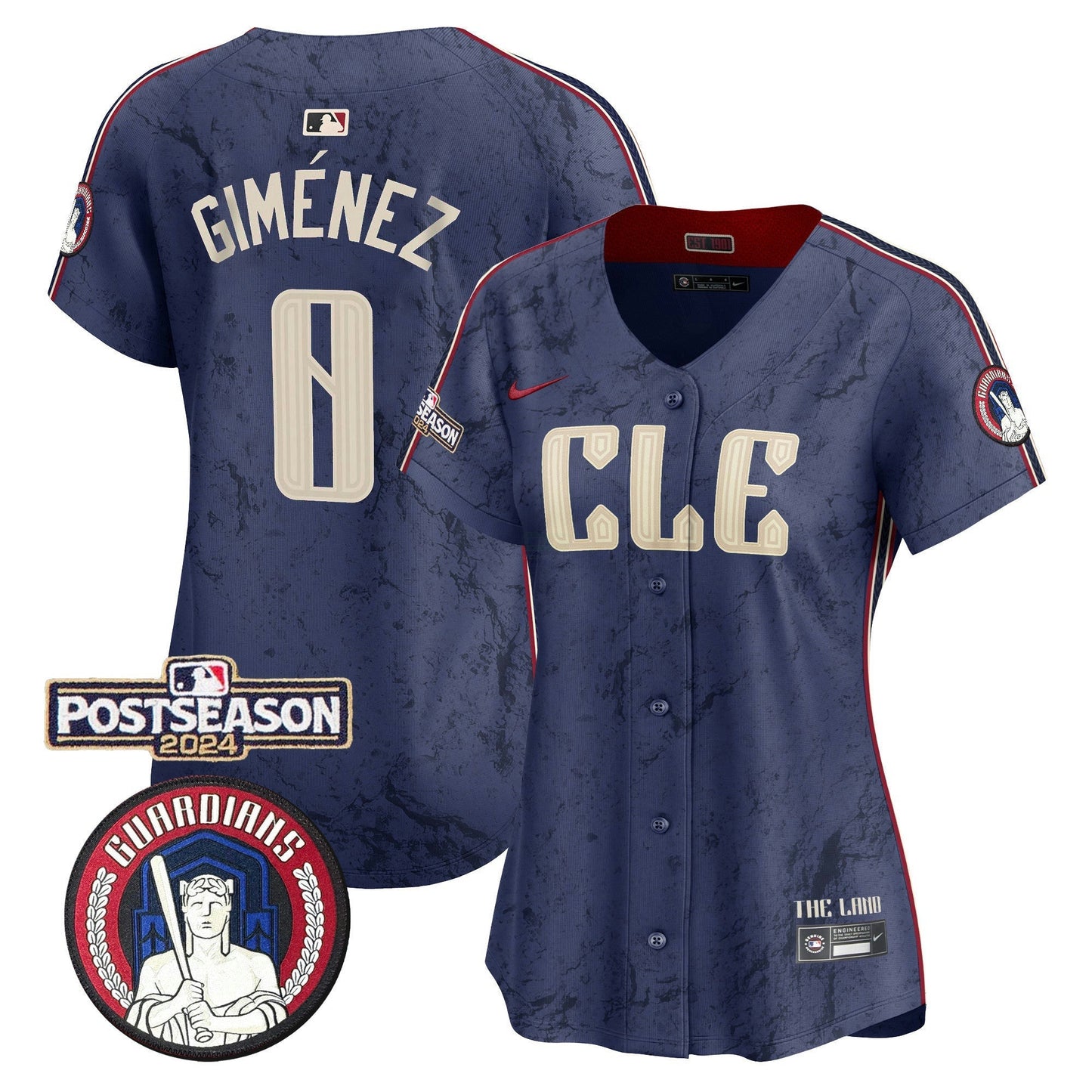 Camisa MLB Women’s Cleveland 2024 Postseason Patch City Connect Vapor Premier Limited Jersey