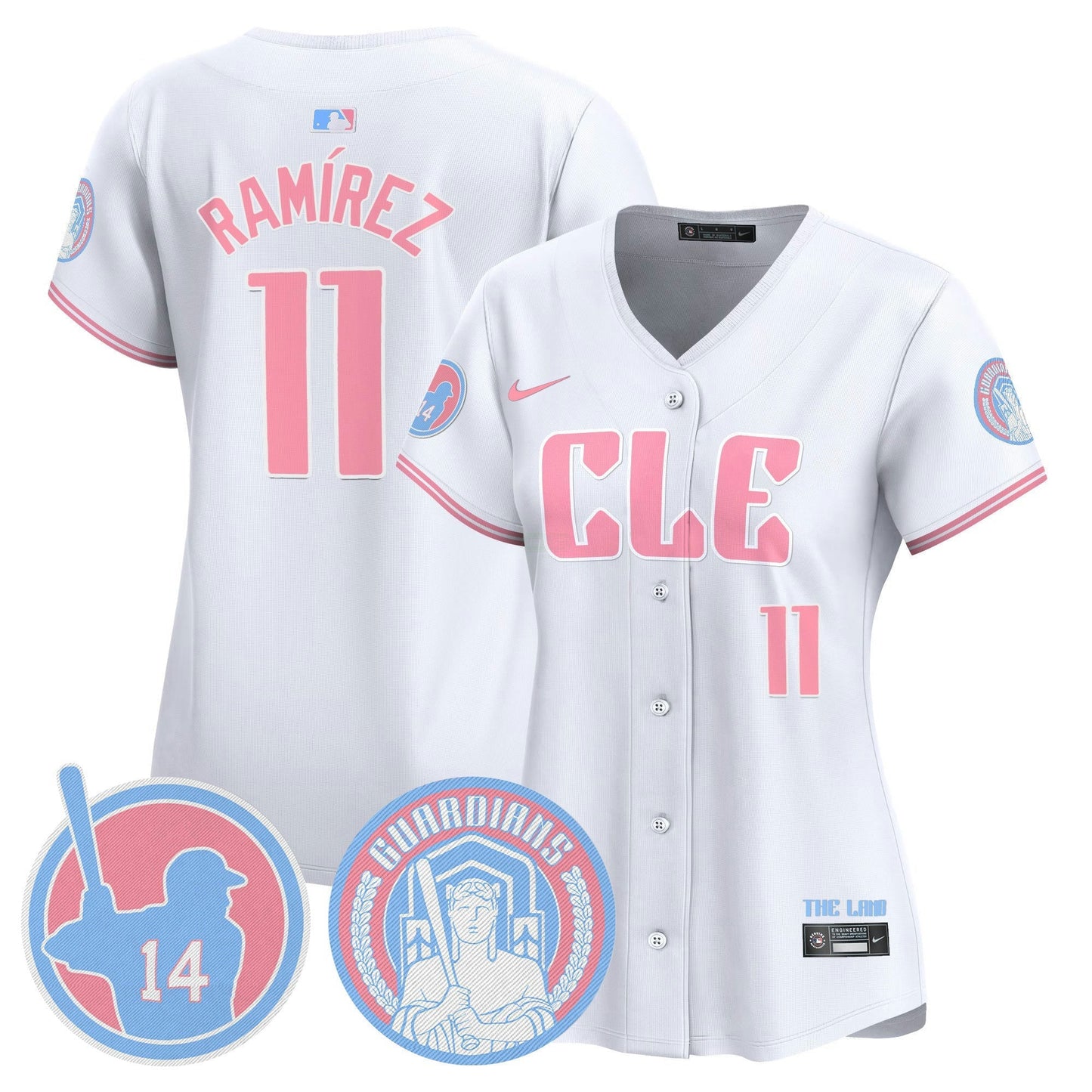 Camisa MLB Women’s Cleveland Bubblegum Pink Vapor Premier Limited Jersey