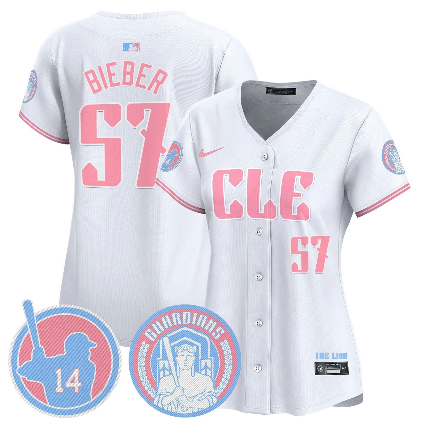Camisa MLB Women’s Cleveland Bubblegum Pink Vapor Premier Limited Jersey