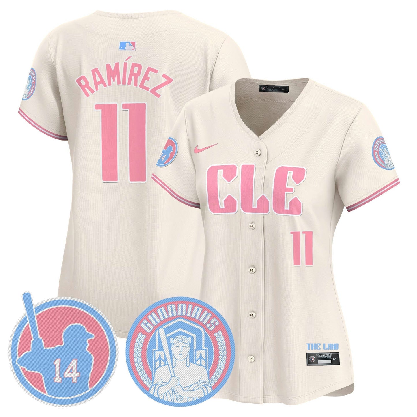 Camisa MLB Women’s Cleveland Bubblegum Pink Vapor Premier Limited Jersey