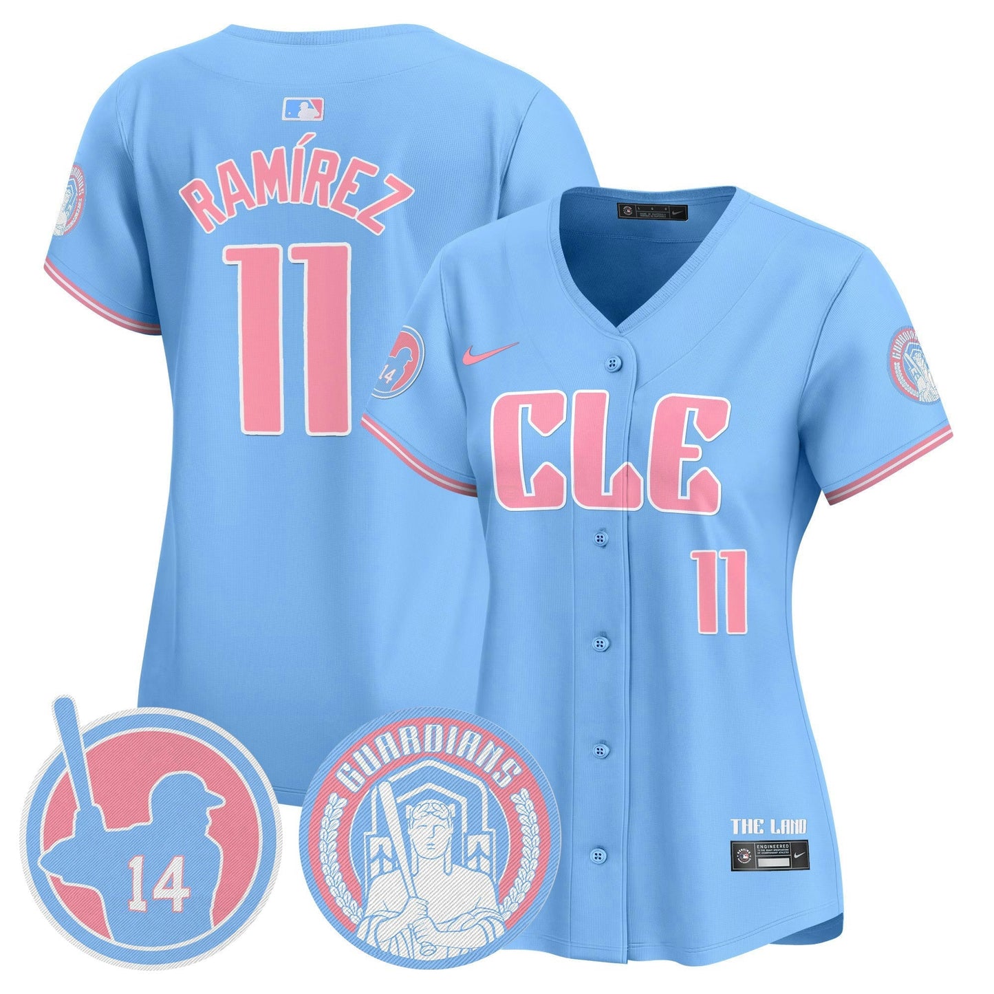 Camisa MLB Women’s Cleveland Bubblegum Pink Vapor Premier Limited Jersey