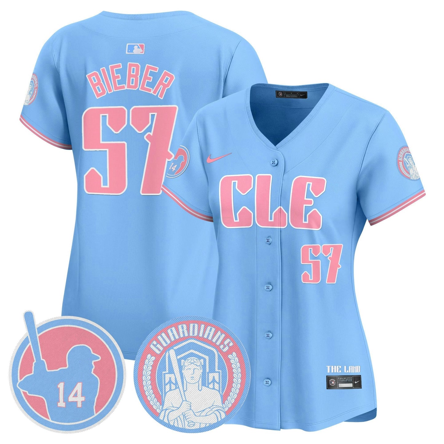 Camisa MLB Women’s Cleveland Bubblegum Pink Vapor Premier Limited Jersey