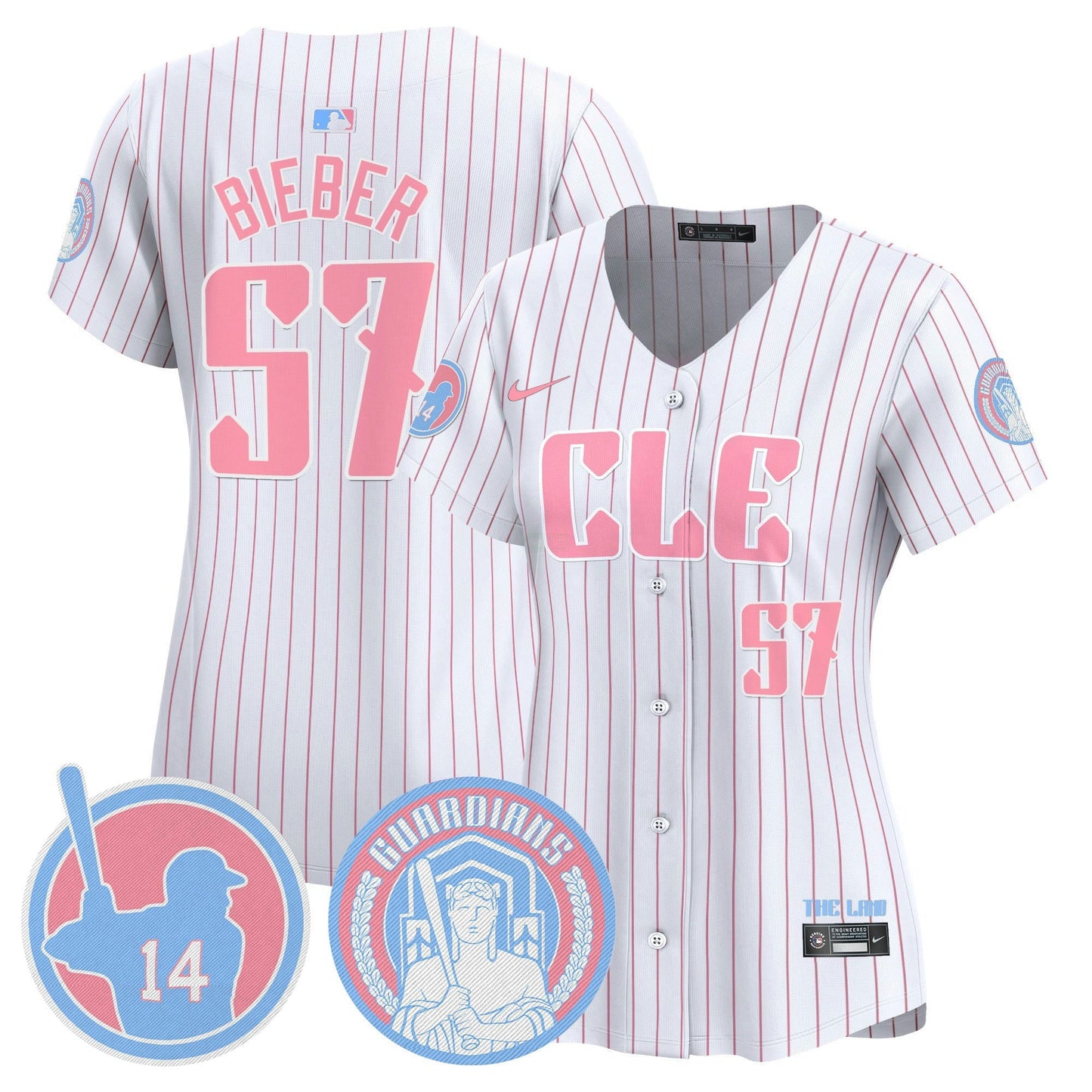 Camisa MLB Women’s Cleveland Bubblegum Pink Vapor Premier Limited Jersey