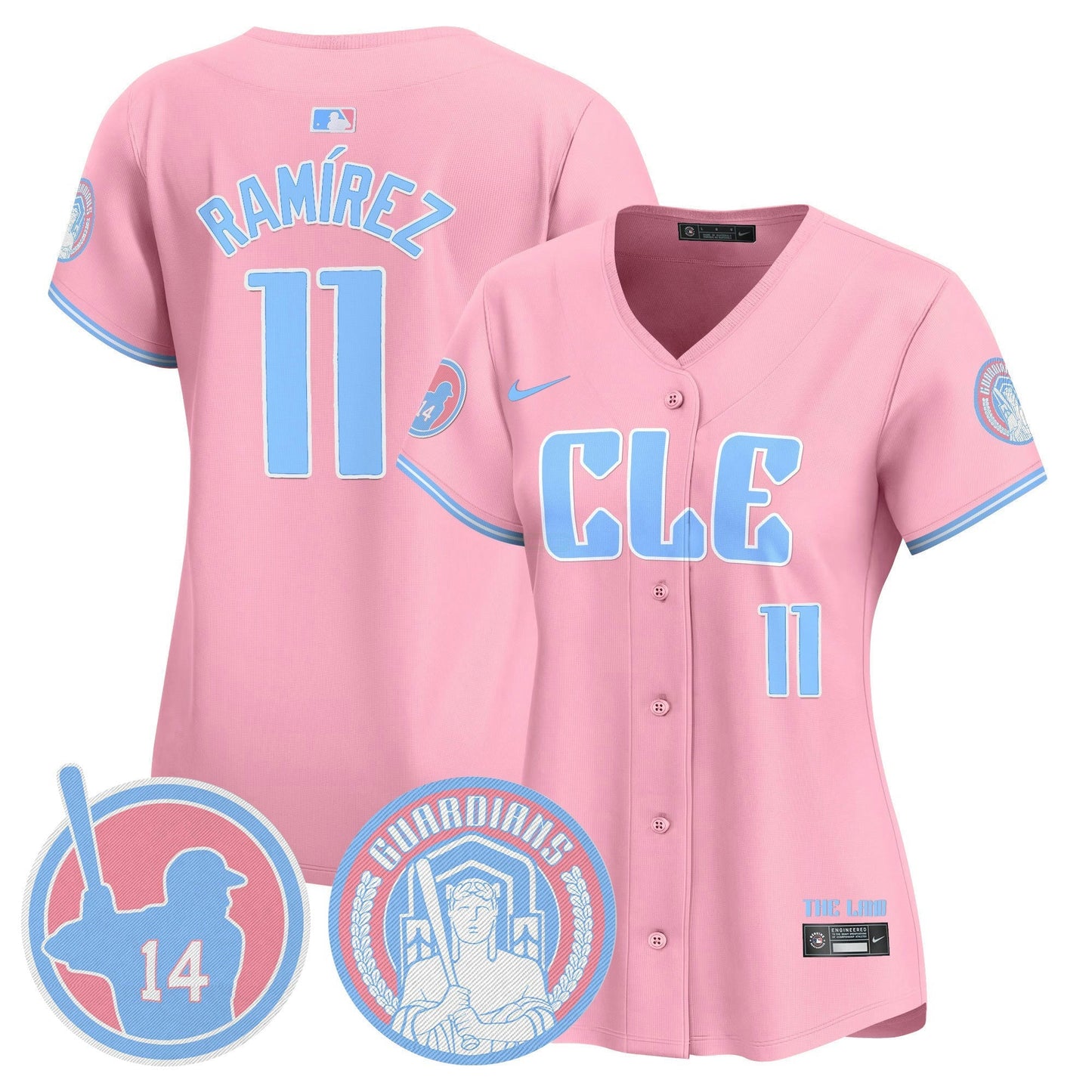 Camisa MLB Women’s Cleveland Bubblegum Pink Vapor Premier Limited Jersey