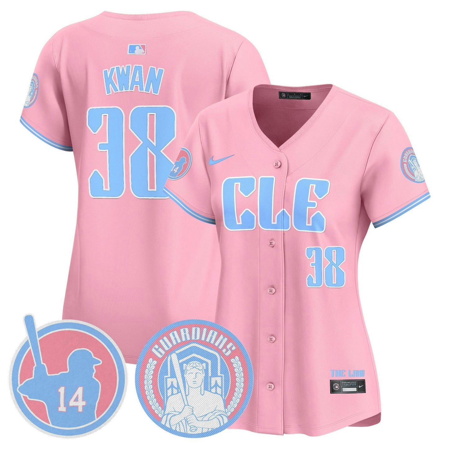 Camisa MLB Women’s Cleveland Bubblegum Pink Vapor Premier Limited Jersey
