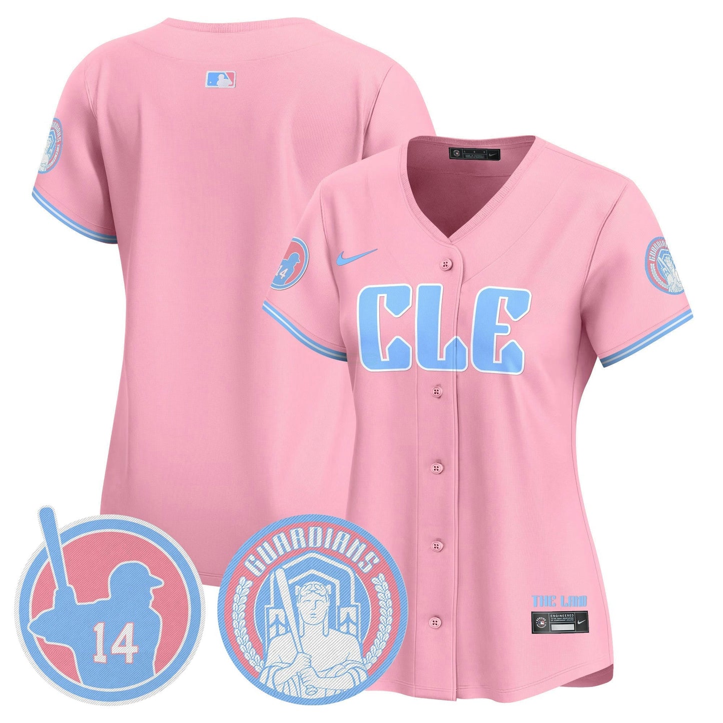Camisa MLB Women’s Cleveland Bubblegum Pink Vapor Premier Limited Jersey