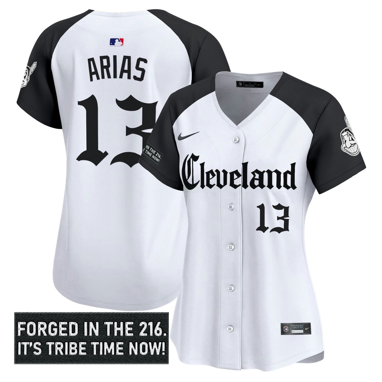 Camisa MLB Women’s Cleveland Indians ‘Gothic Iron Edition’ Vapor Premier Limited Jersey