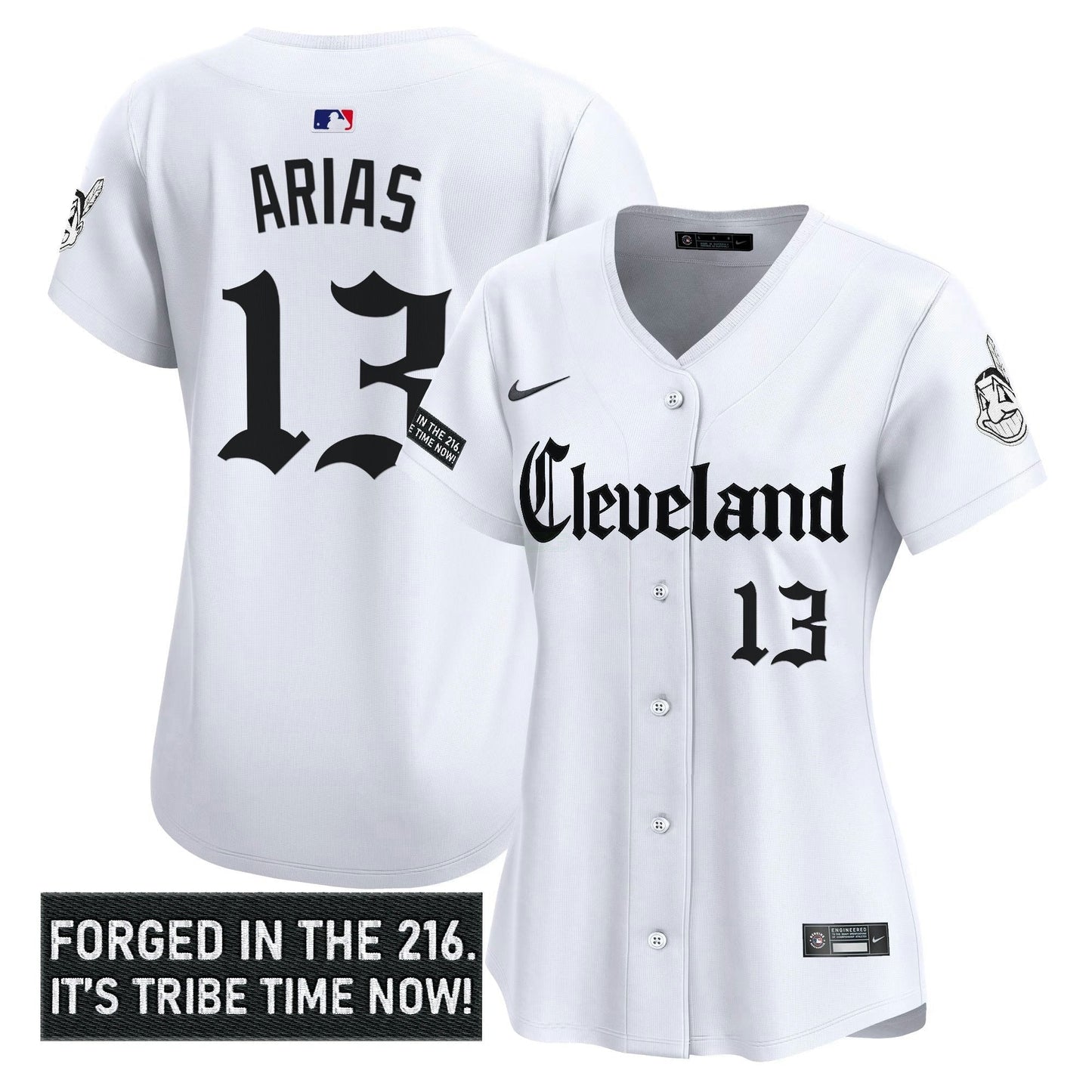Camisa MLB Women’s Cleveland Indians ‘Gothic Iron Edition’ Vapor Premier Limited Jersey