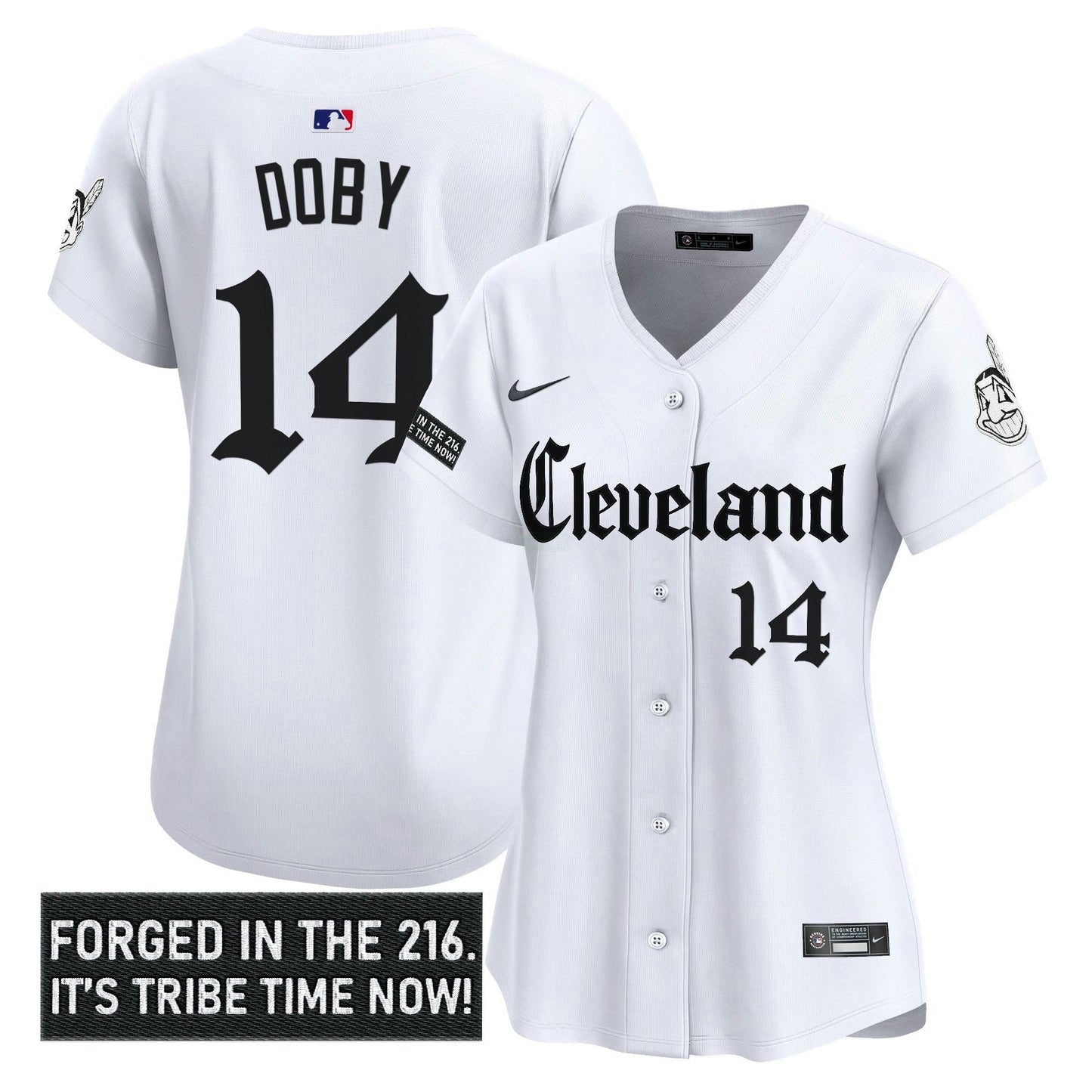 Camisa MLB Women’s Cleveland Indians ‘Gothic Iron Edition’ Vapor Premier Limited Jersey