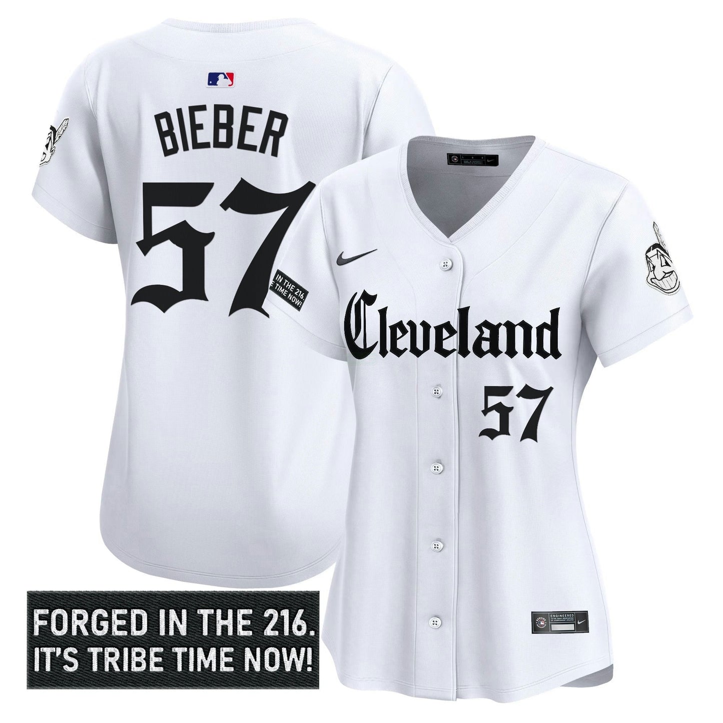 Camisa MLB Women’s Cleveland Indians ‘Gothic Iron Edition’ Vapor Premier Limited Jersey