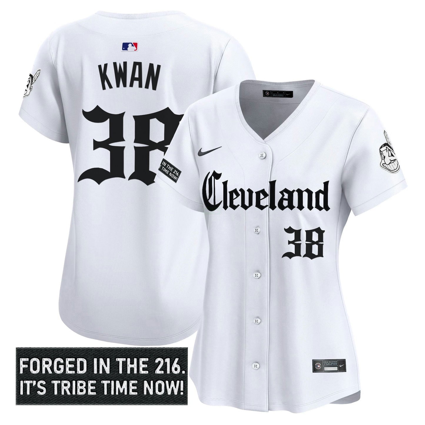Camisa MLB Women’s Cleveland Indians ‘Gothic Iron Edition’ Vapor Premier Limited Jersey