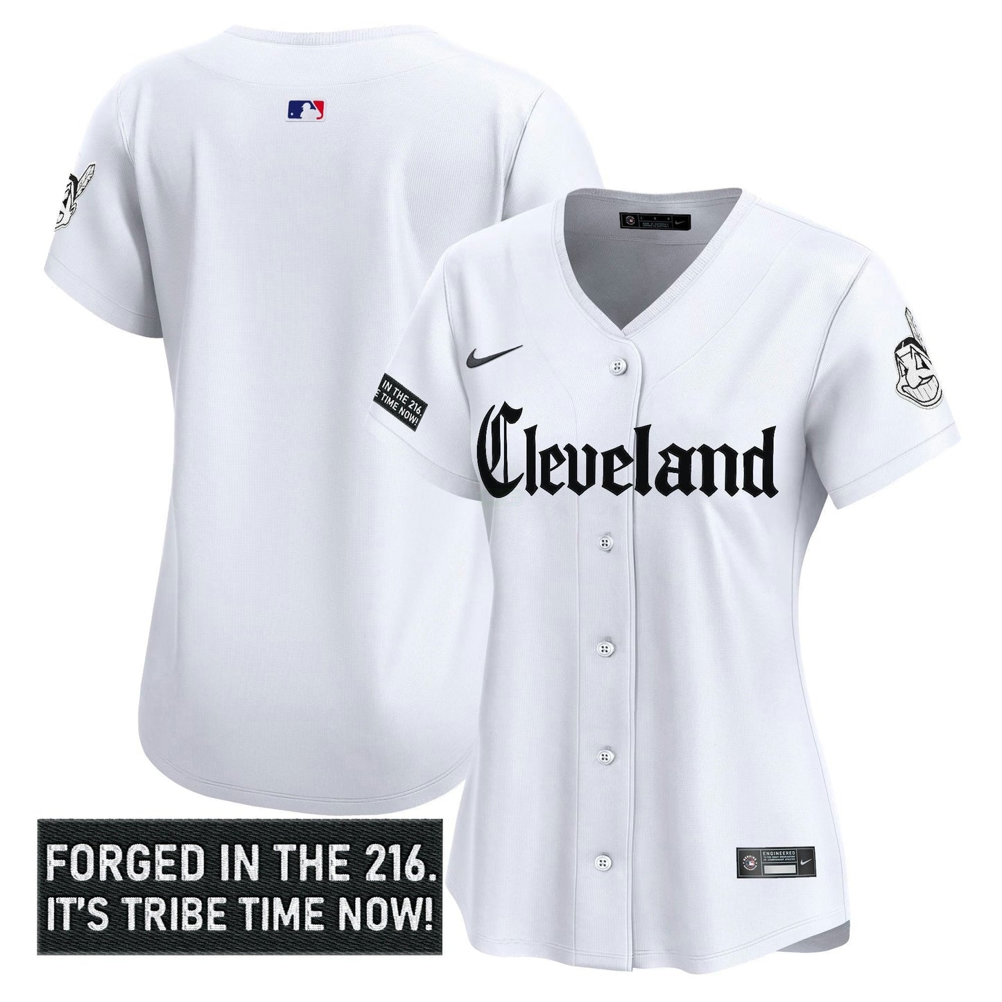 Camisa MLB Women’s Cleveland Indians ‘Gothic Iron Edition’ Vapor Premier Limited Jersey