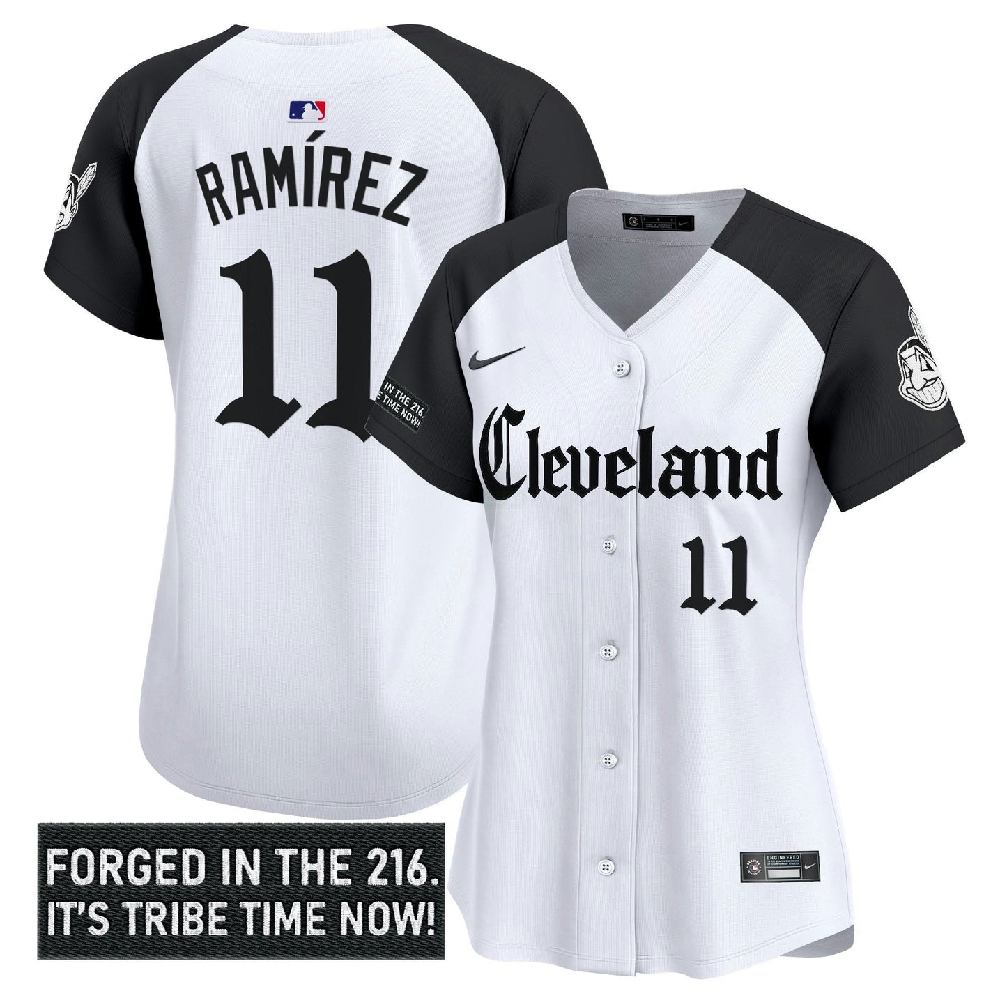 Camisa MLB Women’s Cleveland Indians ‘Gothic Iron Edition’ Vapor Premier Limited Jersey
