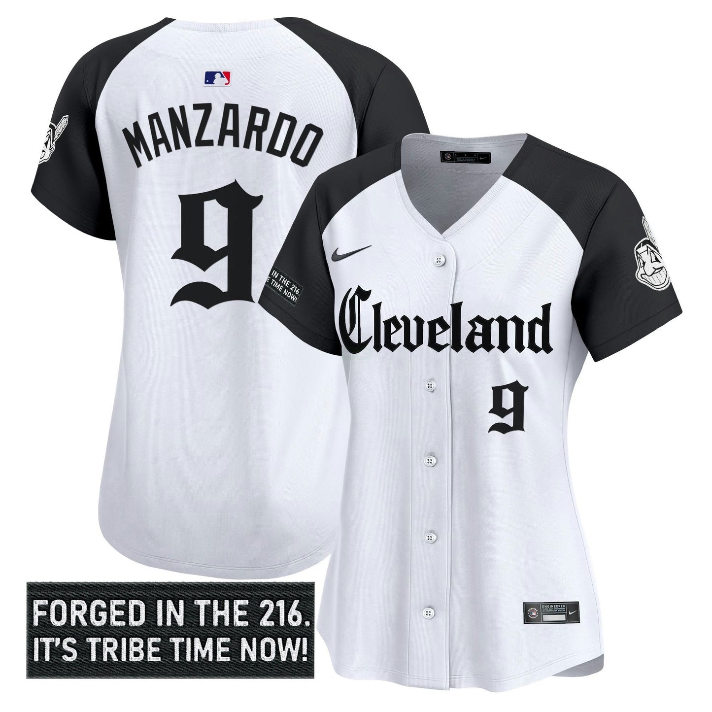 Camisa MLB Women’s Cleveland Indians ‘Gothic Iron Edition’ Vapor Premier Limited Jersey