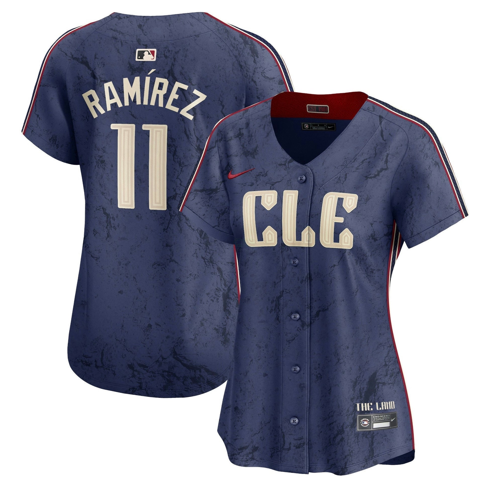 Camisa MLB Women’s Cleveland Navy 2024 City Connect Vapor Premier Limited Jersey