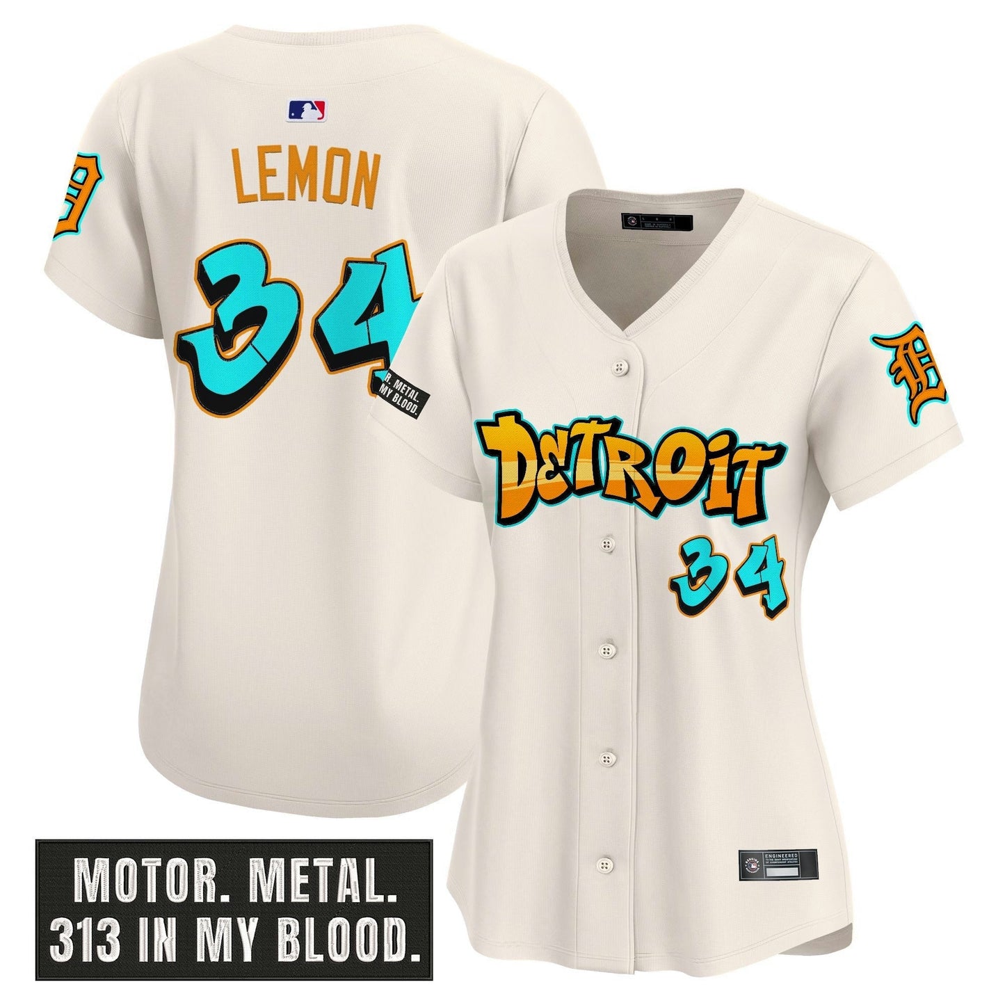 Camisa MLB Women’s Detroit ‘Graffiti Motor City Edition’ Vapor Premier Limited Jersey