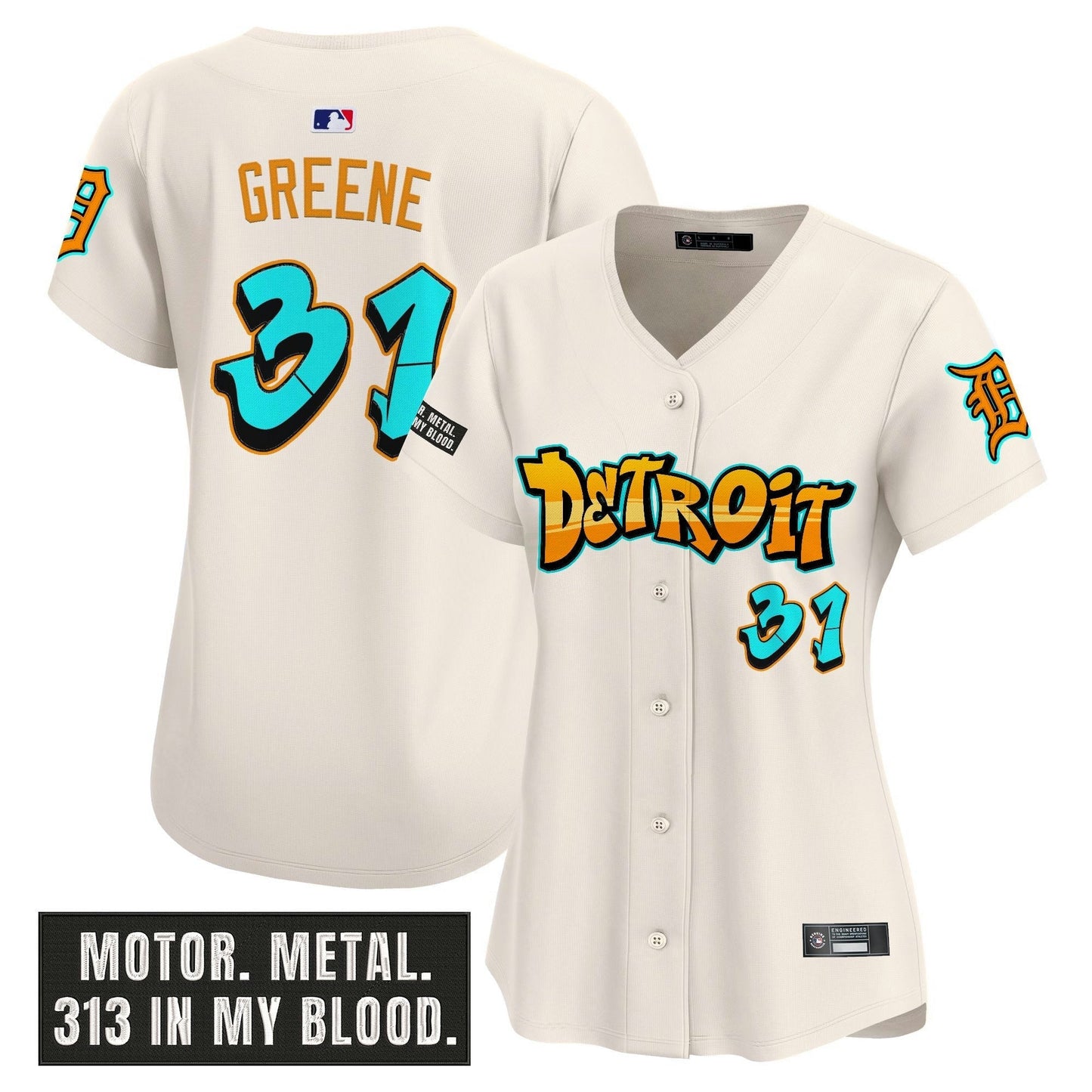 Camisa MLB Women’s Detroit ‘Graffiti Motor City Edition’ Vapor Premier Limited Jersey