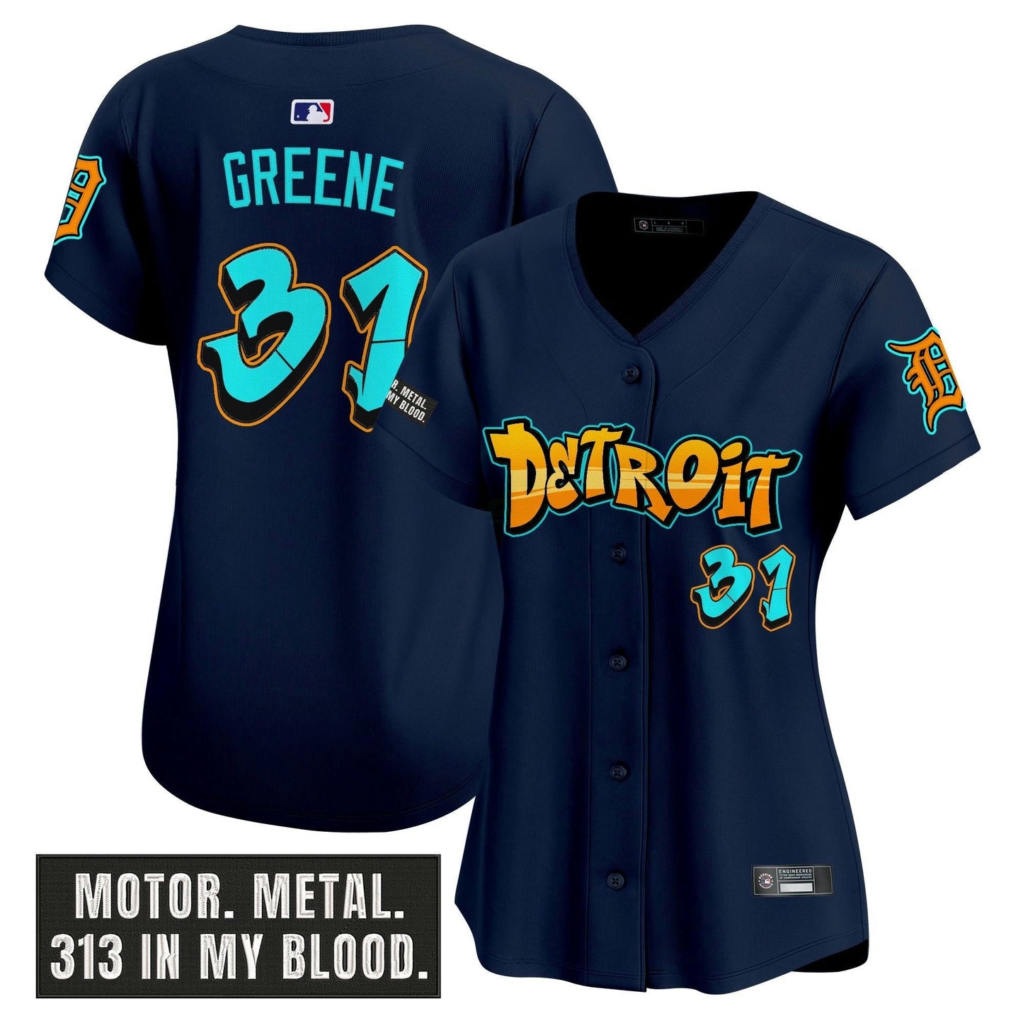 Camisa MLB Women’s Detroit ‘Graffiti Motor City Edition’ Vapor Premier Limited Jersey