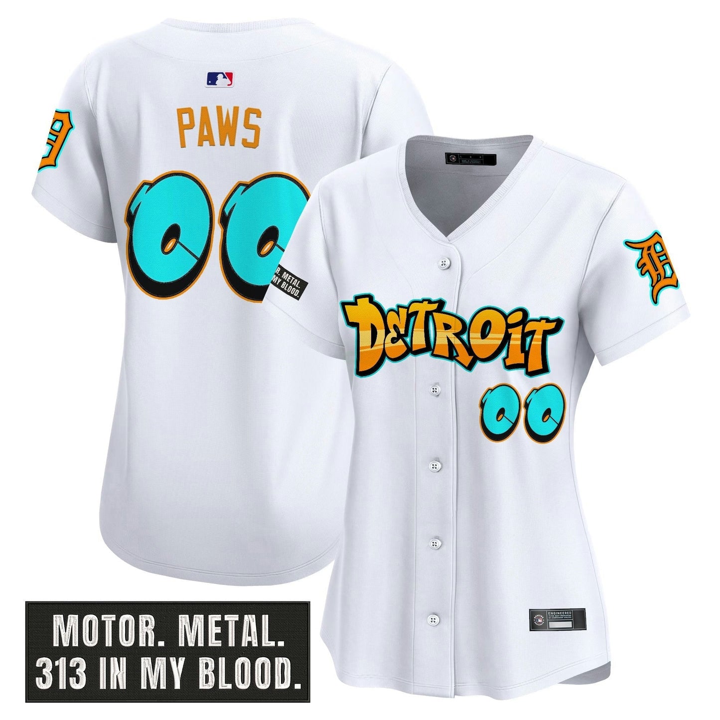 Camisa MLB Women’s Detroit ‘Graffiti Motor City Edition’ Vapor Premier Limited Jersey