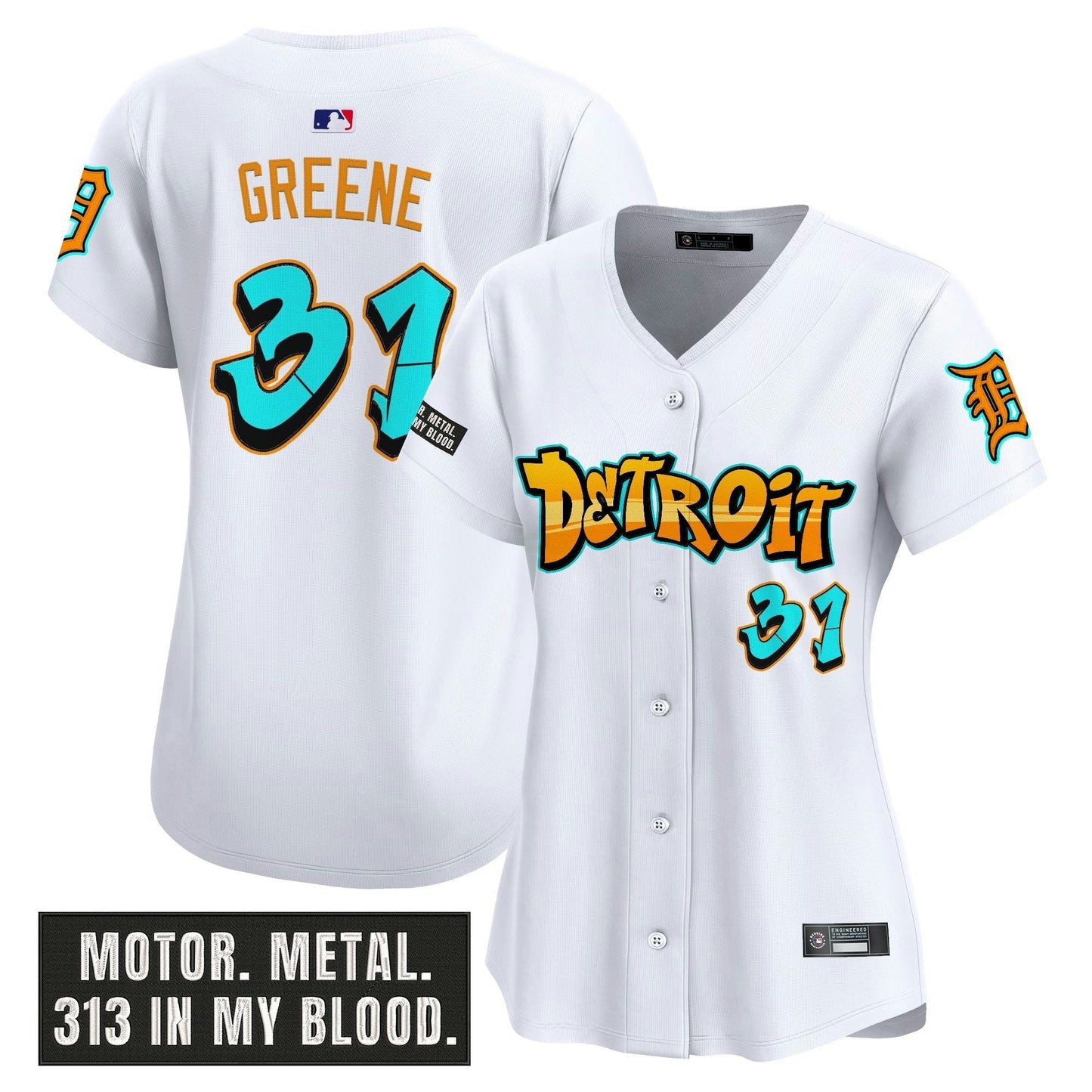 Camisa MLB Women’s Detroit ‘Graffiti Motor City Edition’ Vapor Premier Limited Jersey