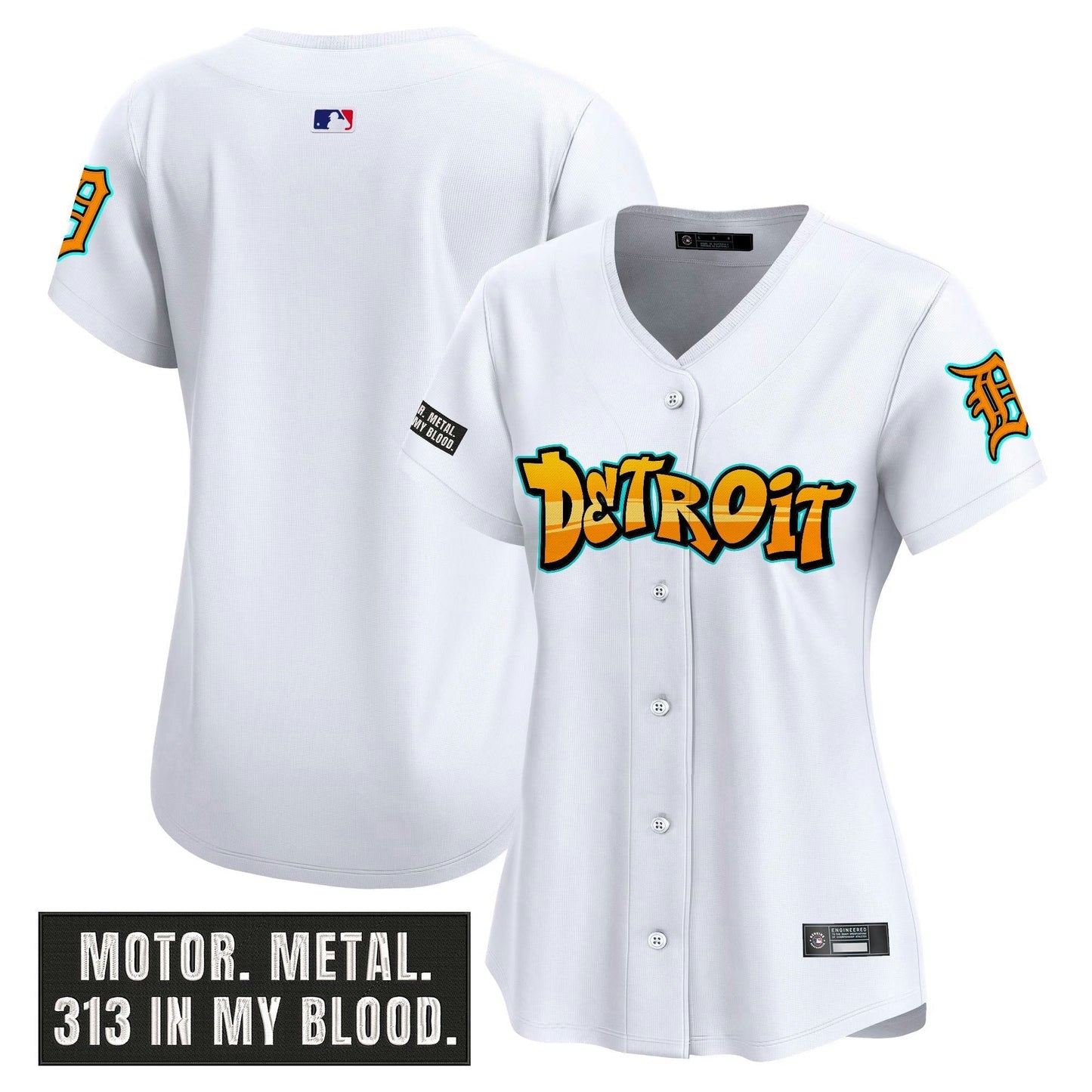Camisa MLB Women’s Detroit ‘Graffiti Motor City Edition’ Vapor Premier Limited Jersey