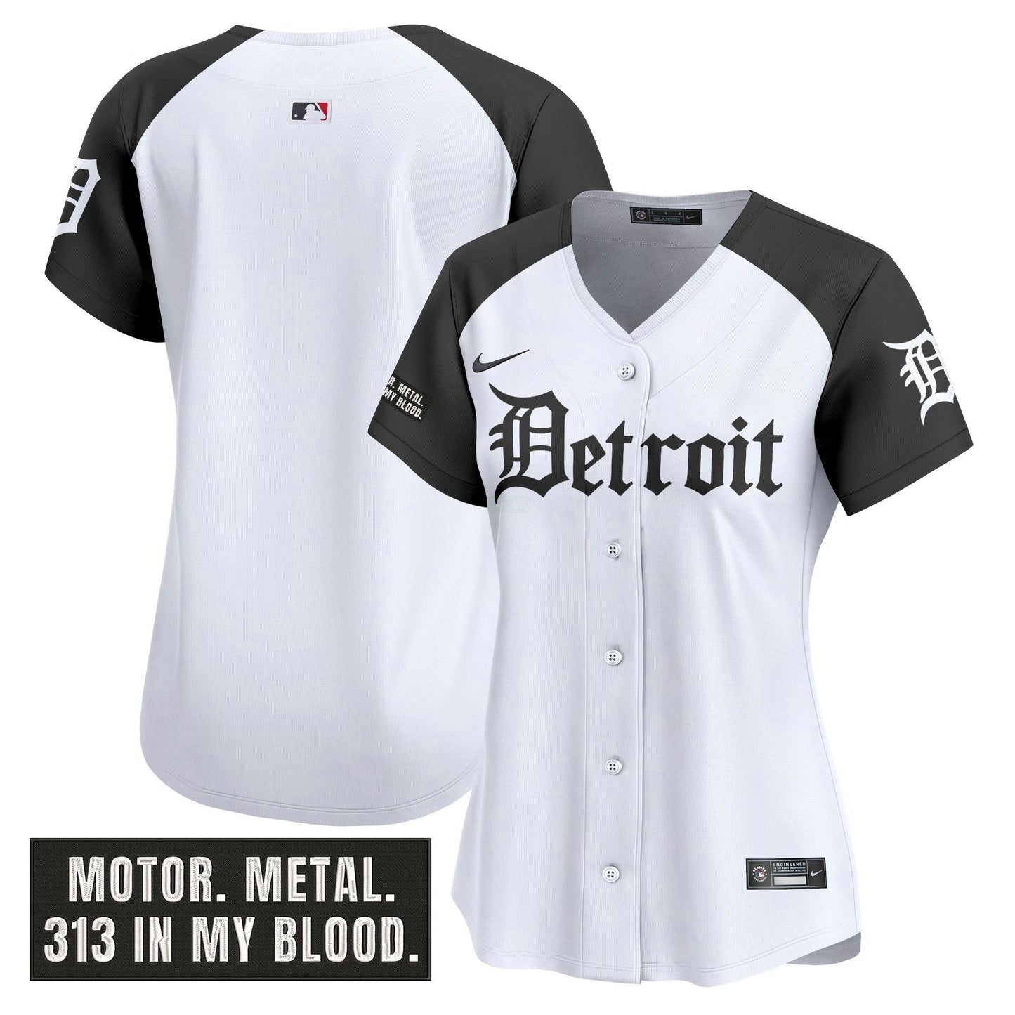 Camisa MLB Women’s Detroit ‘Motor Gothic Edition’ Vapor Premier Limited Jersey