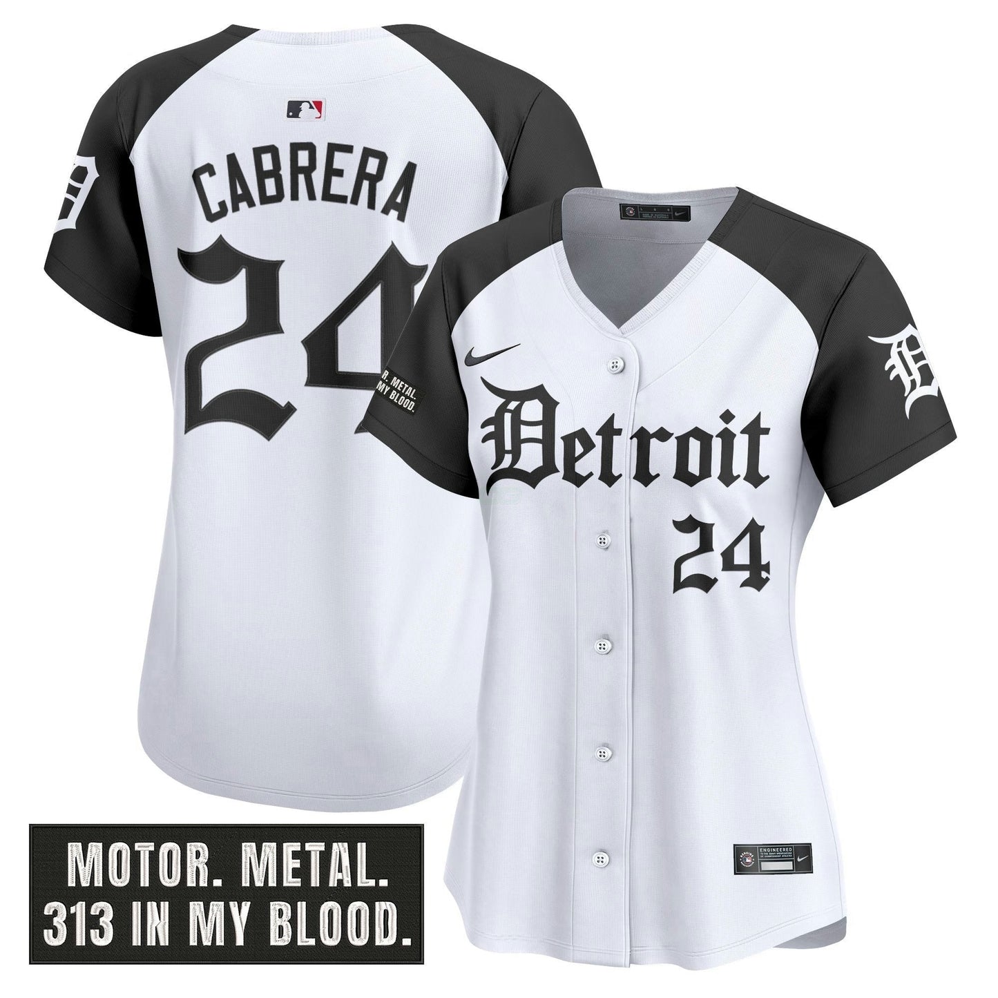 Camisa MLB Women’s Detroit ‘Motor Gothic Edition’ Vapor Premier Limited Jersey