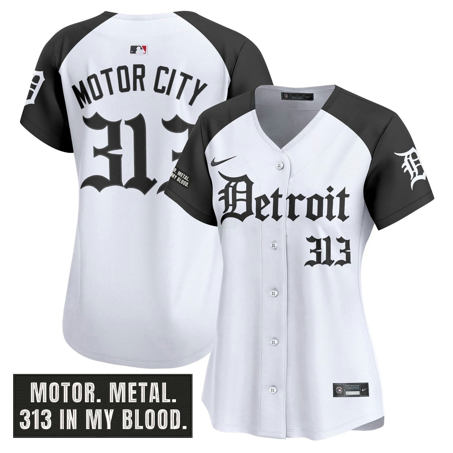 Camisa MLB Women’s Detroit ‘Motor Gothic Edition’ Vapor Premier Limited Jersey