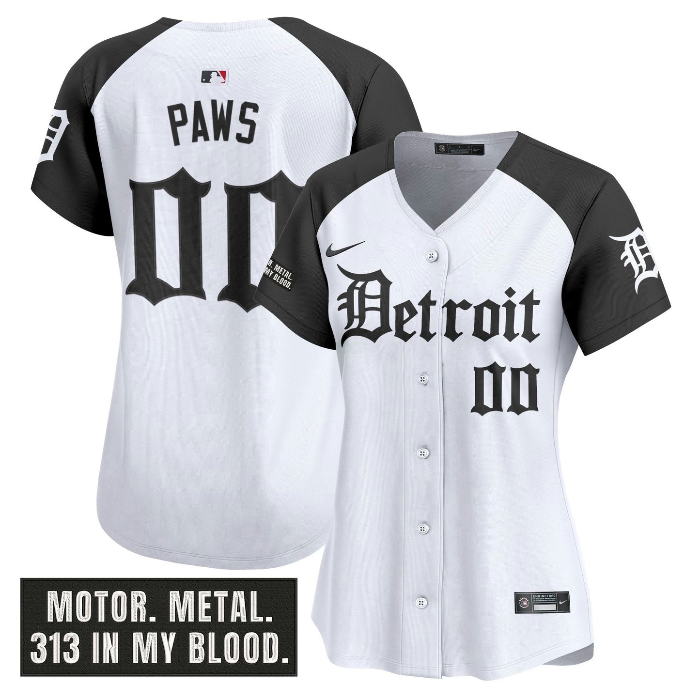 Camisa MLB Women’s Detroit ‘Motor Gothic Edition’ Vapor Premier Limited Jersey