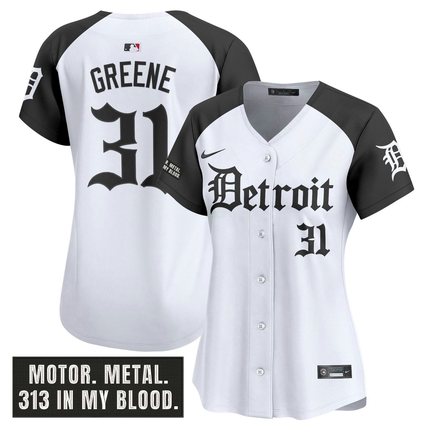 Camisa MLB Women’s Detroit ‘Motor Gothic Edition’ Vapor Premier Limited Jersey