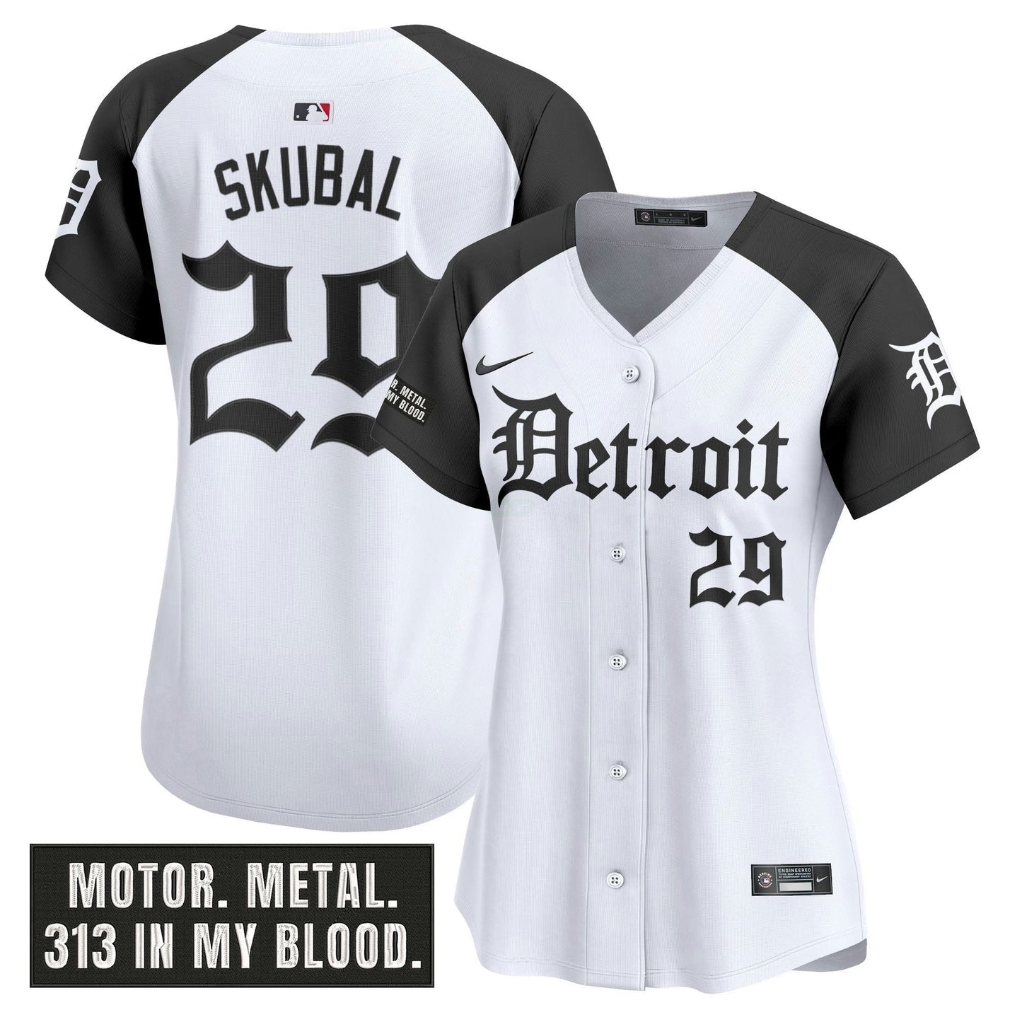 Camisa MLB Women’s Detroit ‘Motor Gothic Edition’ Vapor Premier Limited Jersey